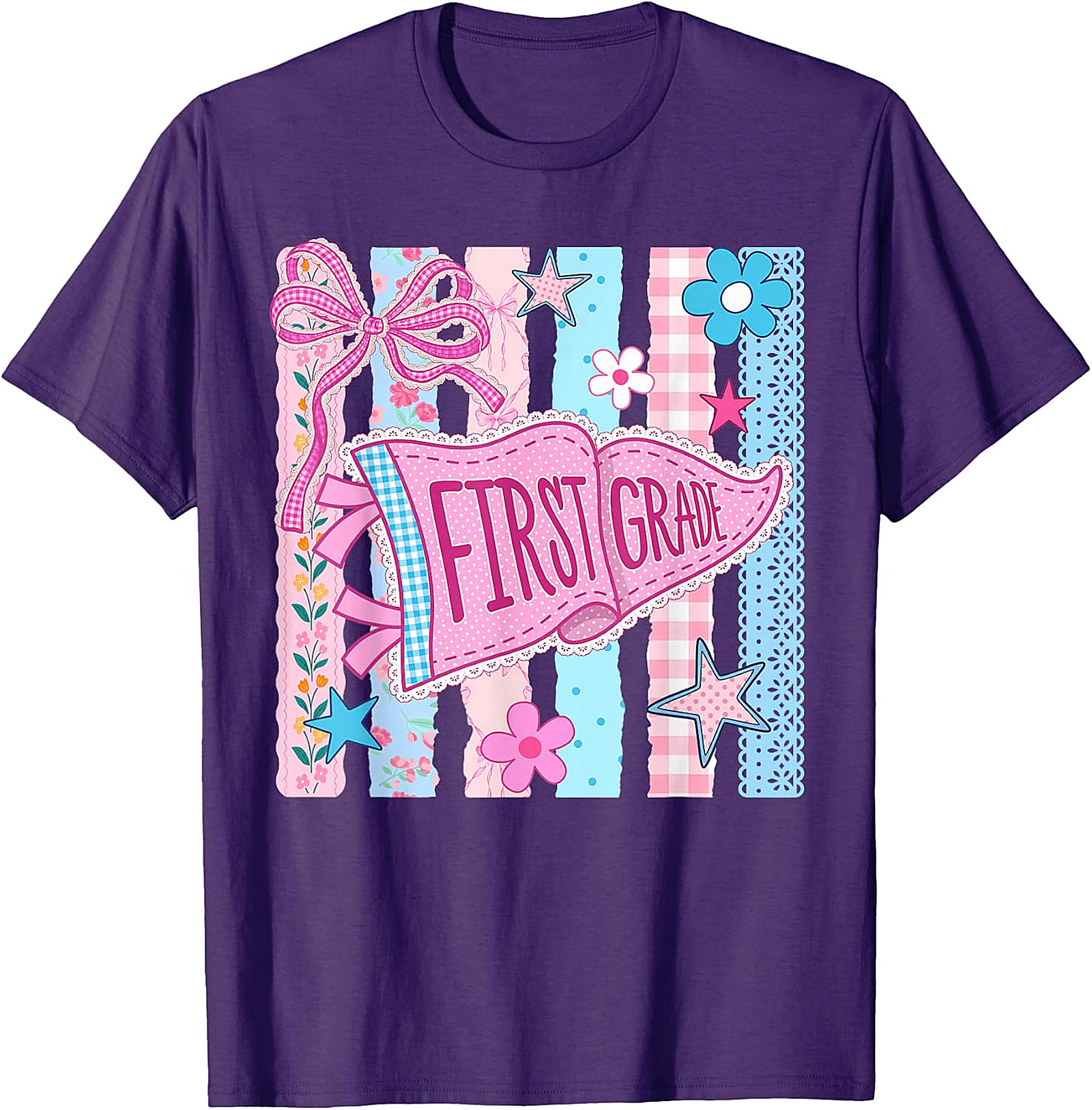 First Grade Back to School T-Shirt | Cute Pennant Tee