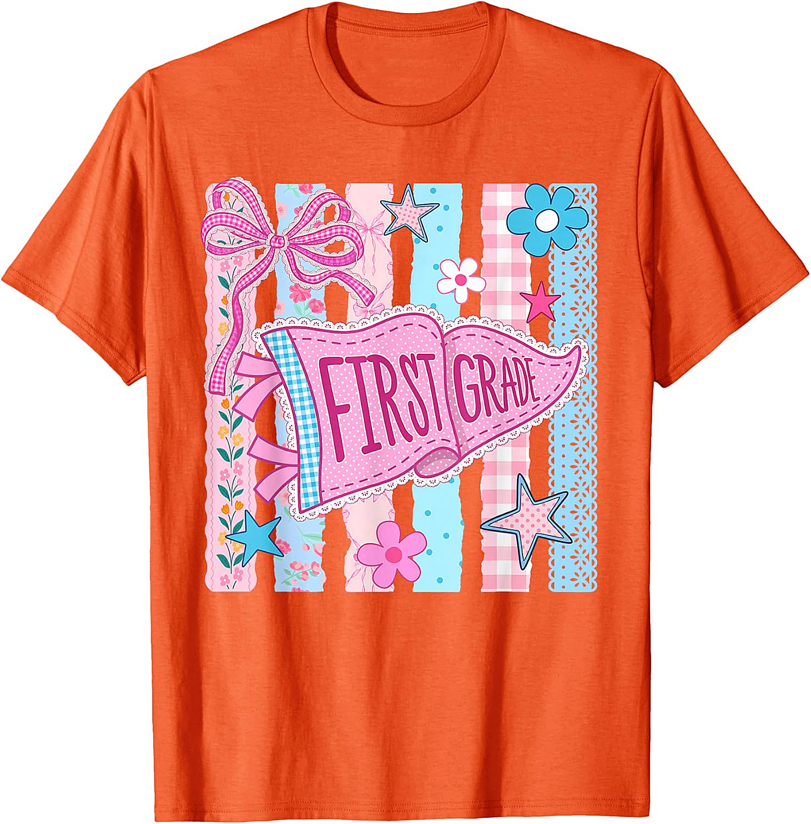 First Grade Back to School T-Shirt | Cute Pennant Tee