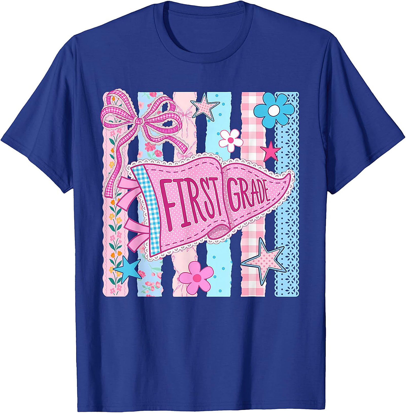 First Grade Back to School T-Shirt | Cute Pennant Tee