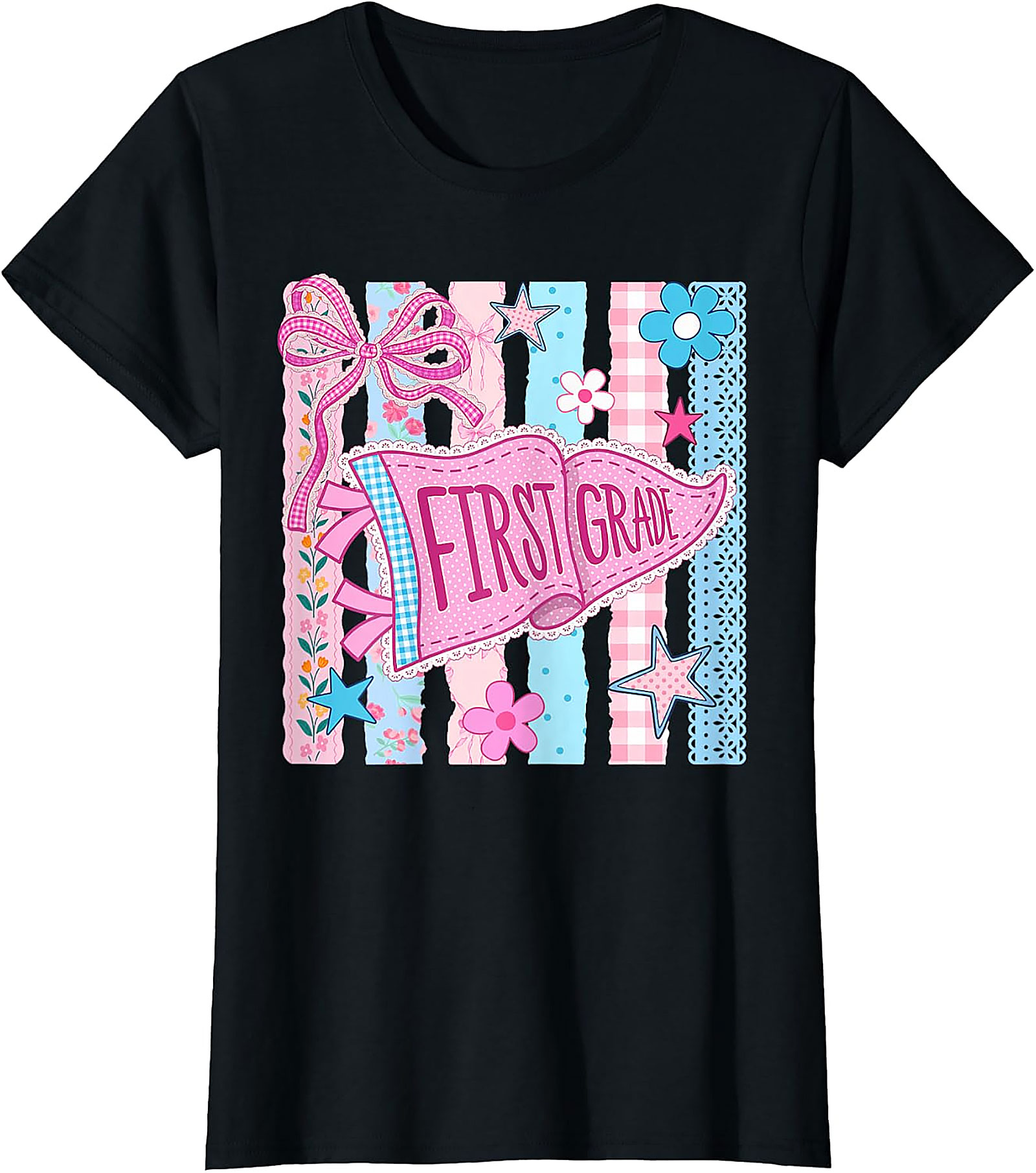 First Grade Back to School T-Shirt | Cute Pennant Tee