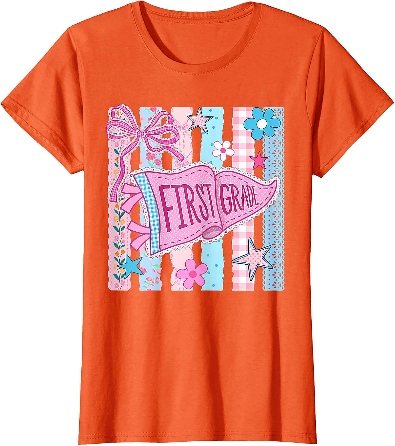 First Grade Back to School T-Shirt | Cute Pennant Tee