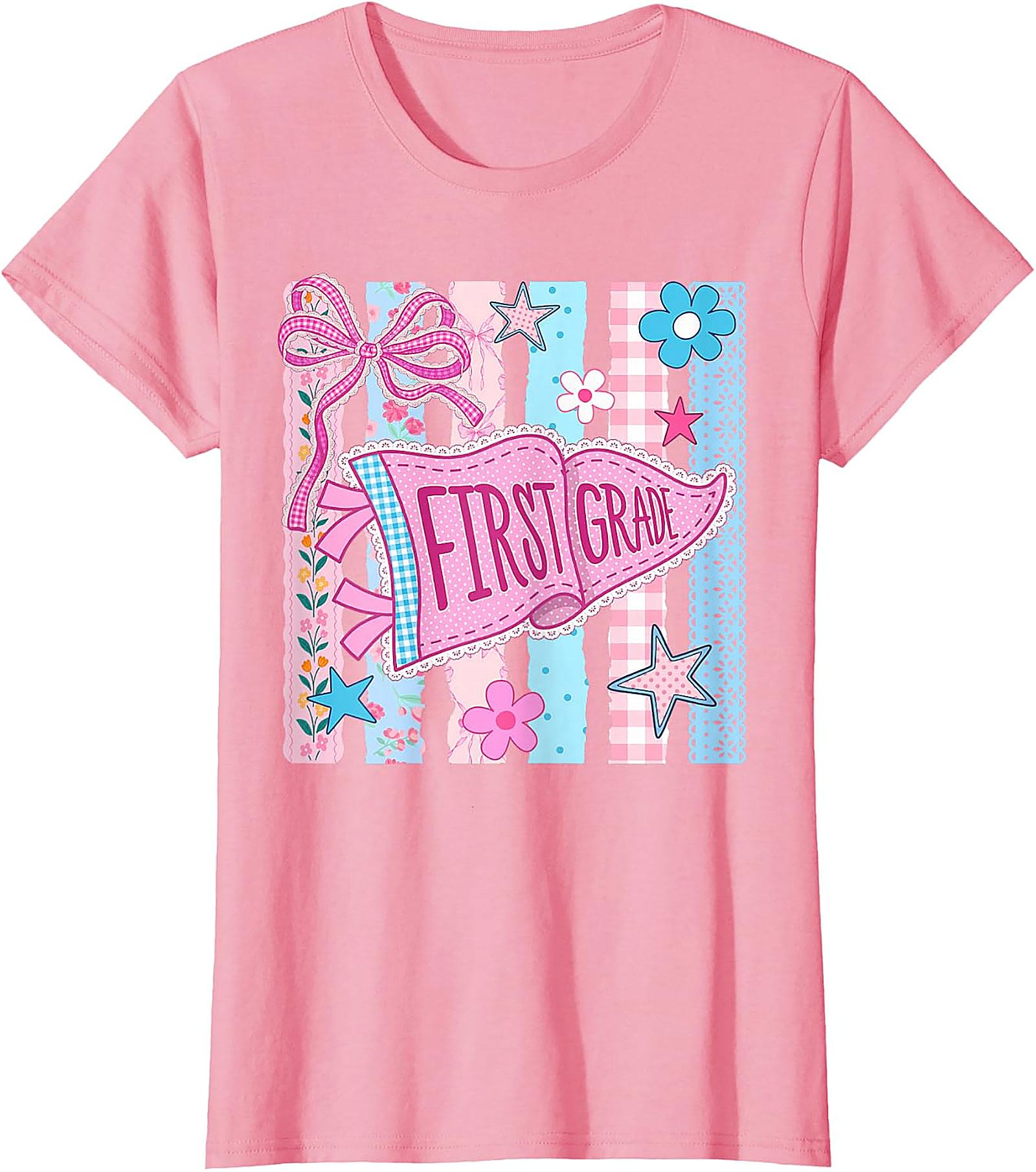 First Grade Back to School T-Shirt | Cute Pennant Tee