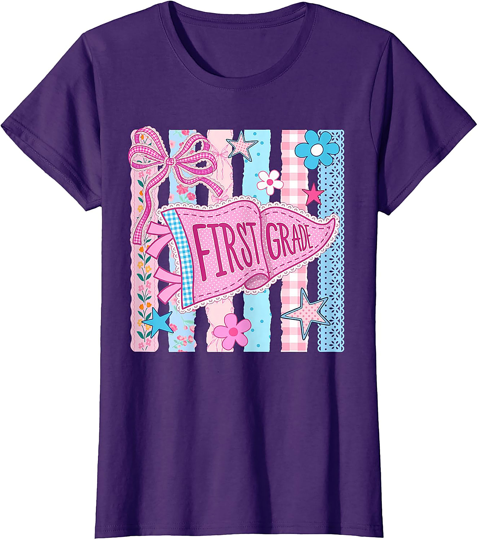 First Grade Back to School T-Shirt | Cute Pennant Tee