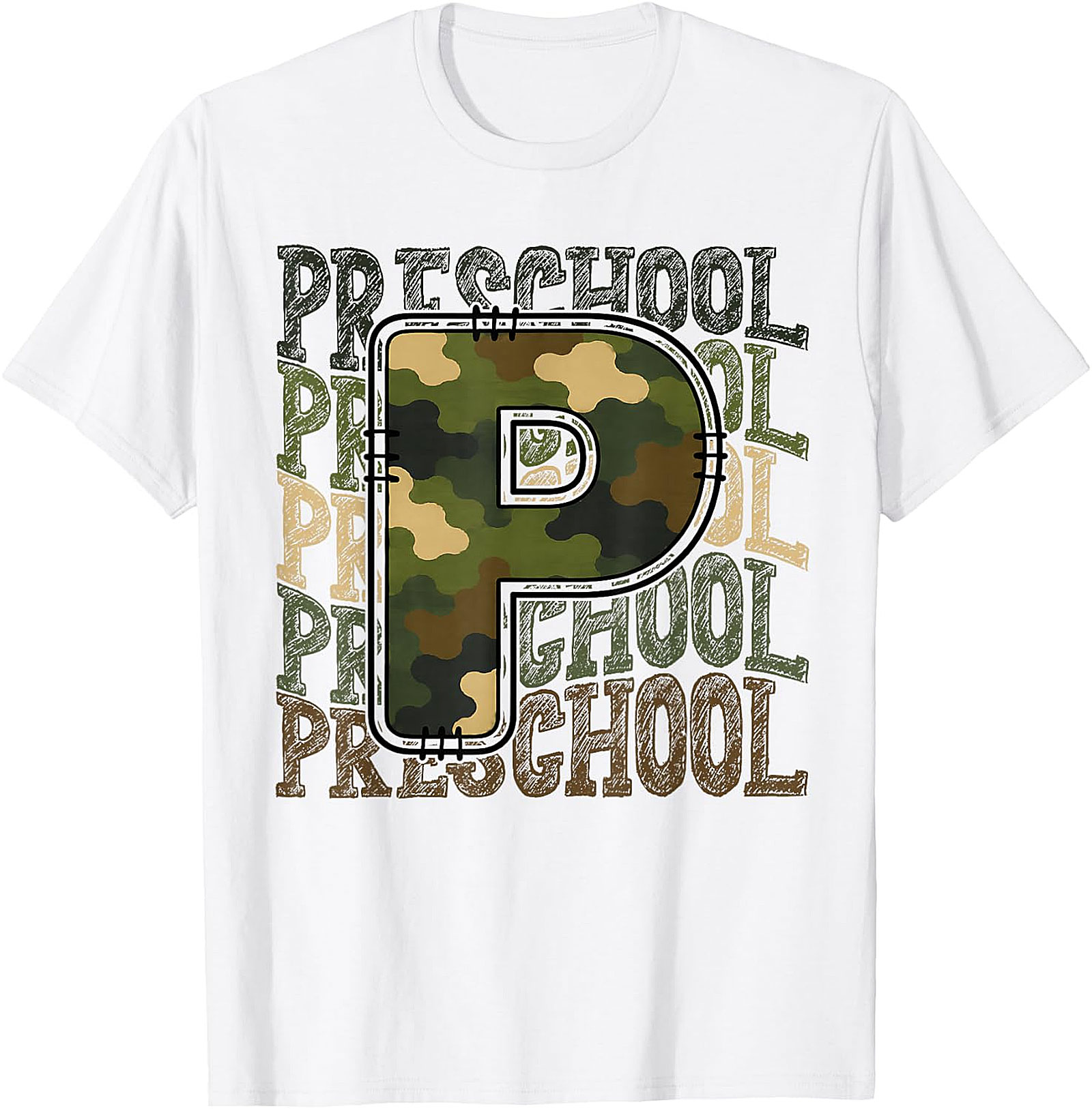 Camo Preschool Squad T-Shirt | Back to School Tee
