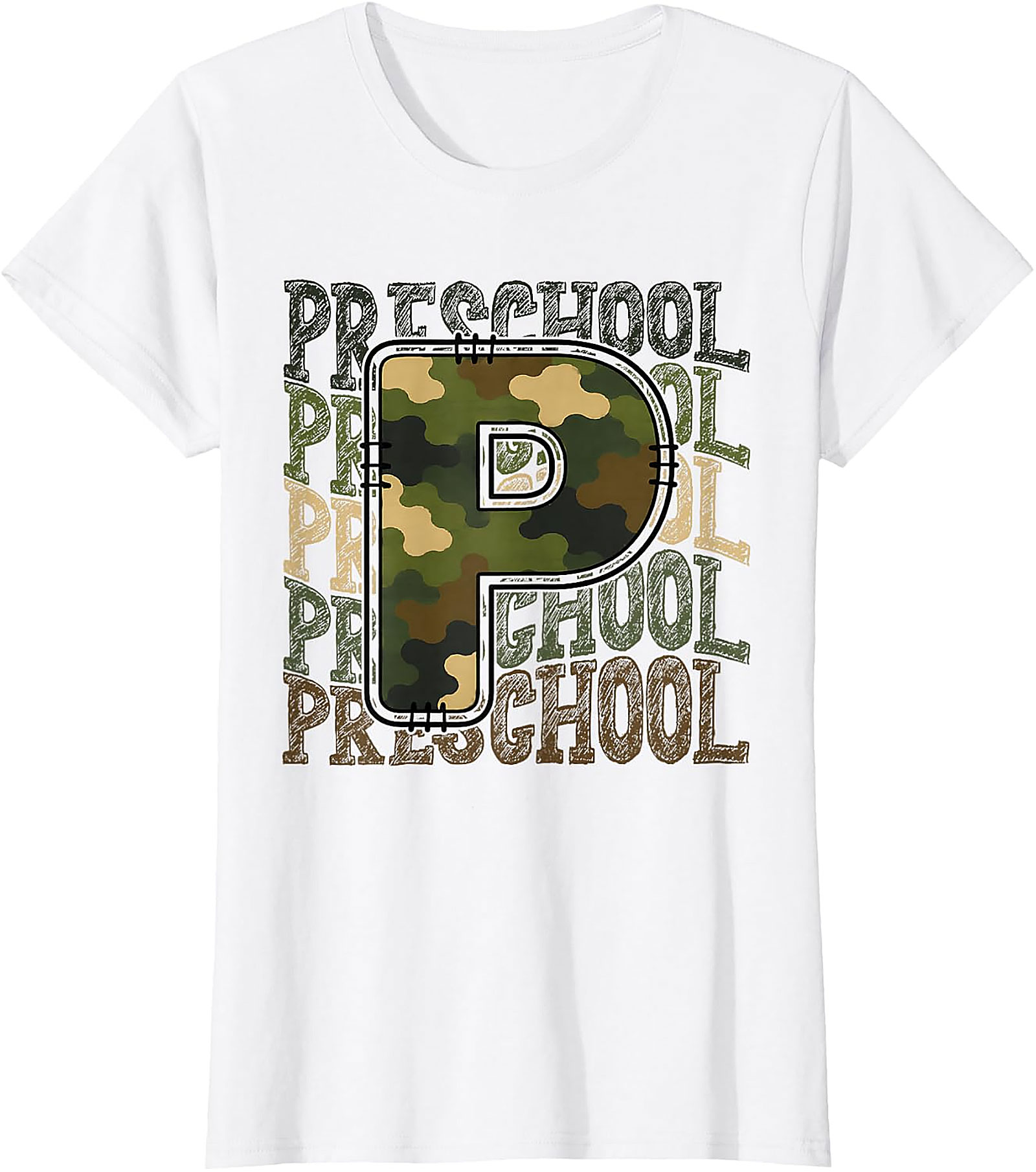 Camo Preschool Squad T-Shirt | Back to School Tee