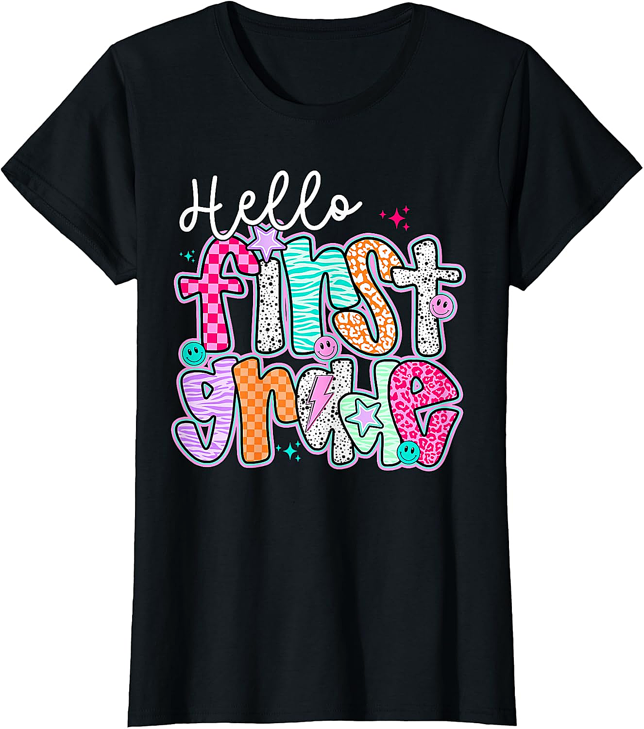 Hello First Grade Team T-Shirt - Back to School Tee