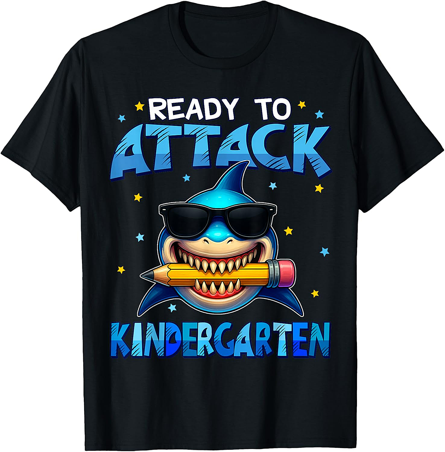 Ready to Attack Kindergarten Shark T-Shirt - Boys First Day