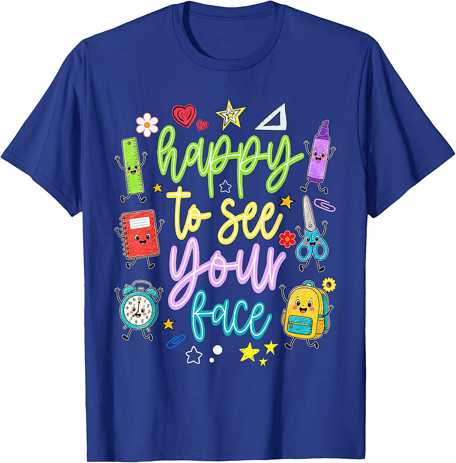 Happy to See Your Face Teacher T-Shirt | Back to School