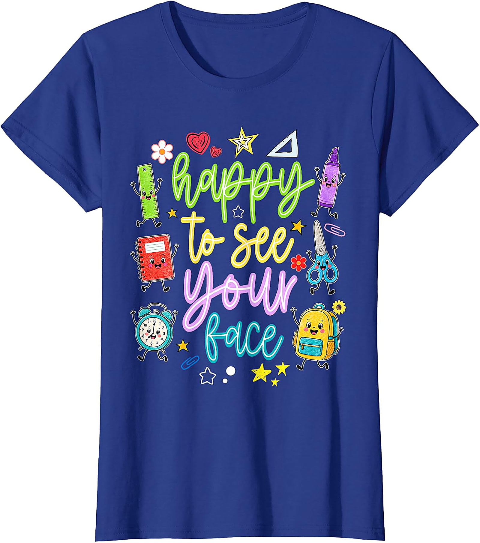 Happy to See Your Face Teacher T-Shirt | Back to School