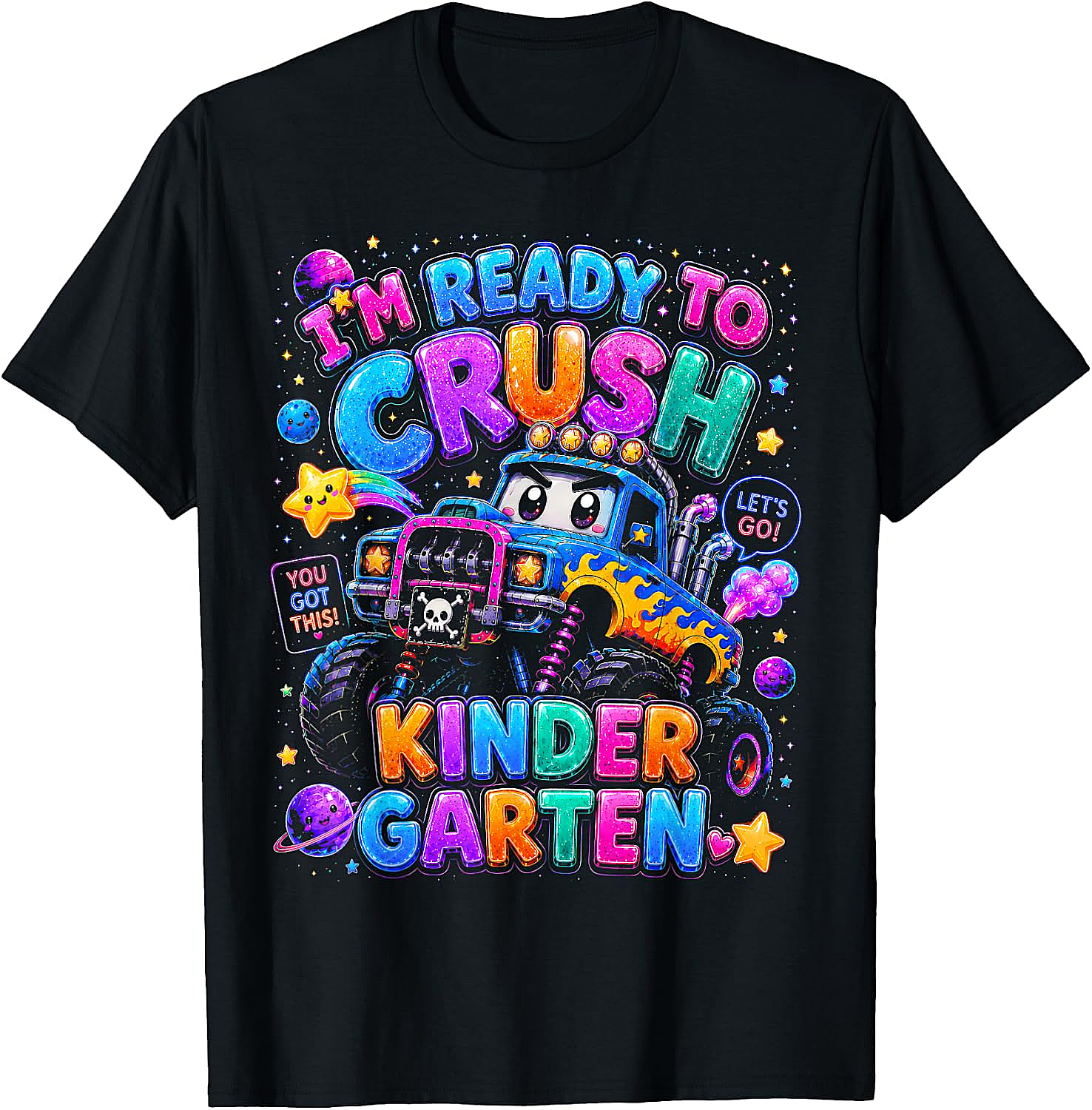 Ready to Crush Kindergarten Monster Truck T-Shirt