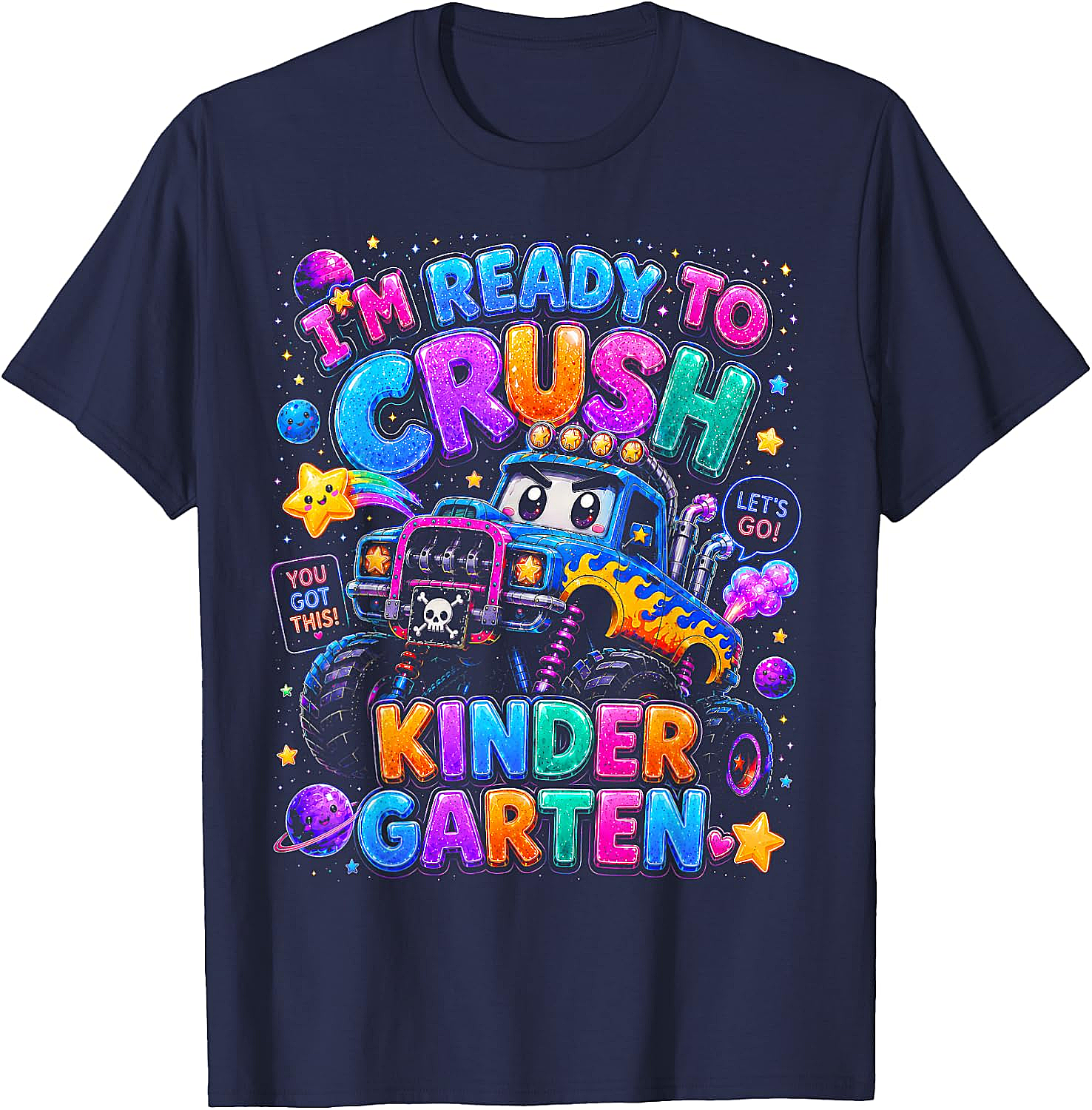  Ready to Crush Kindergarten Monster Truck T-Shirt