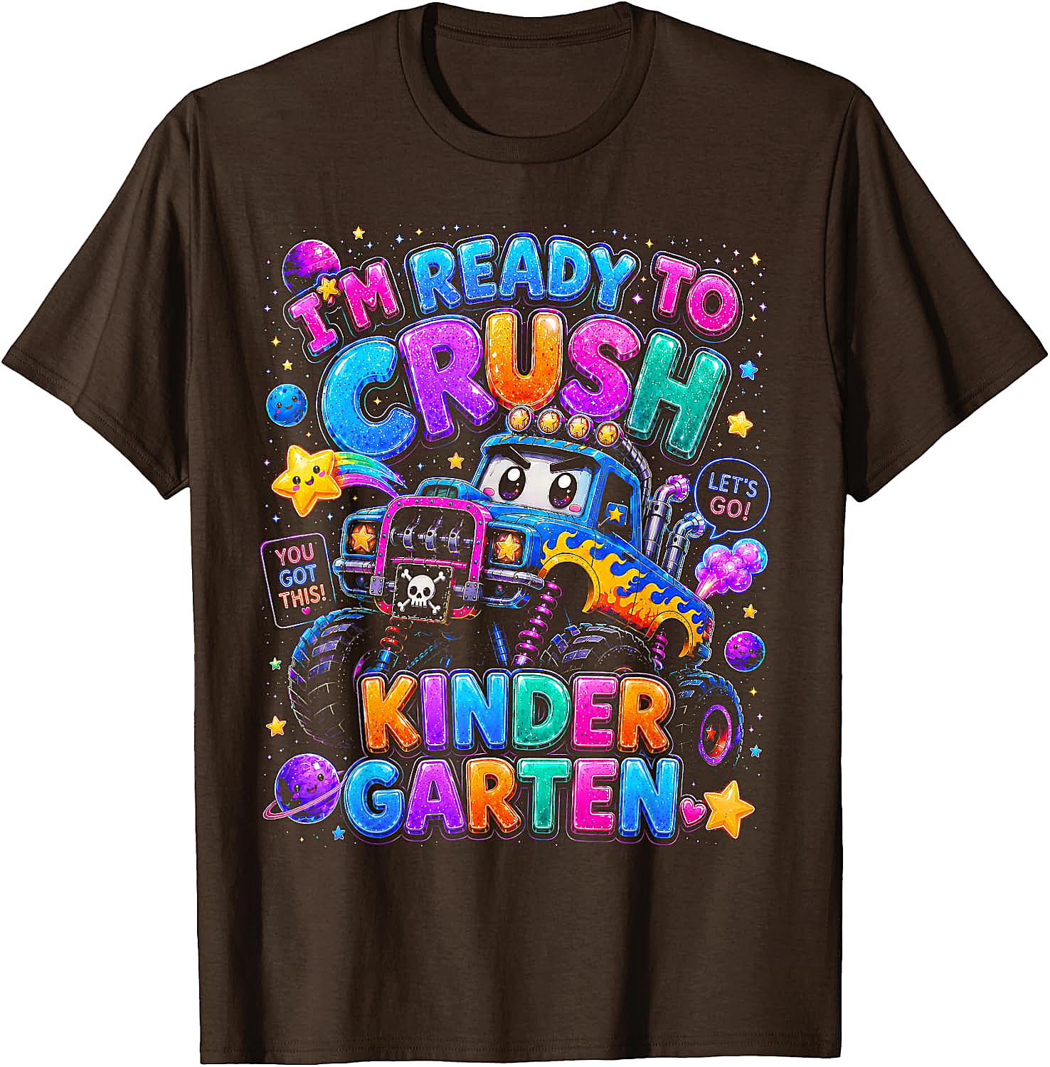  Ready to Crush Kindergarten Monster Truck T-Shirt