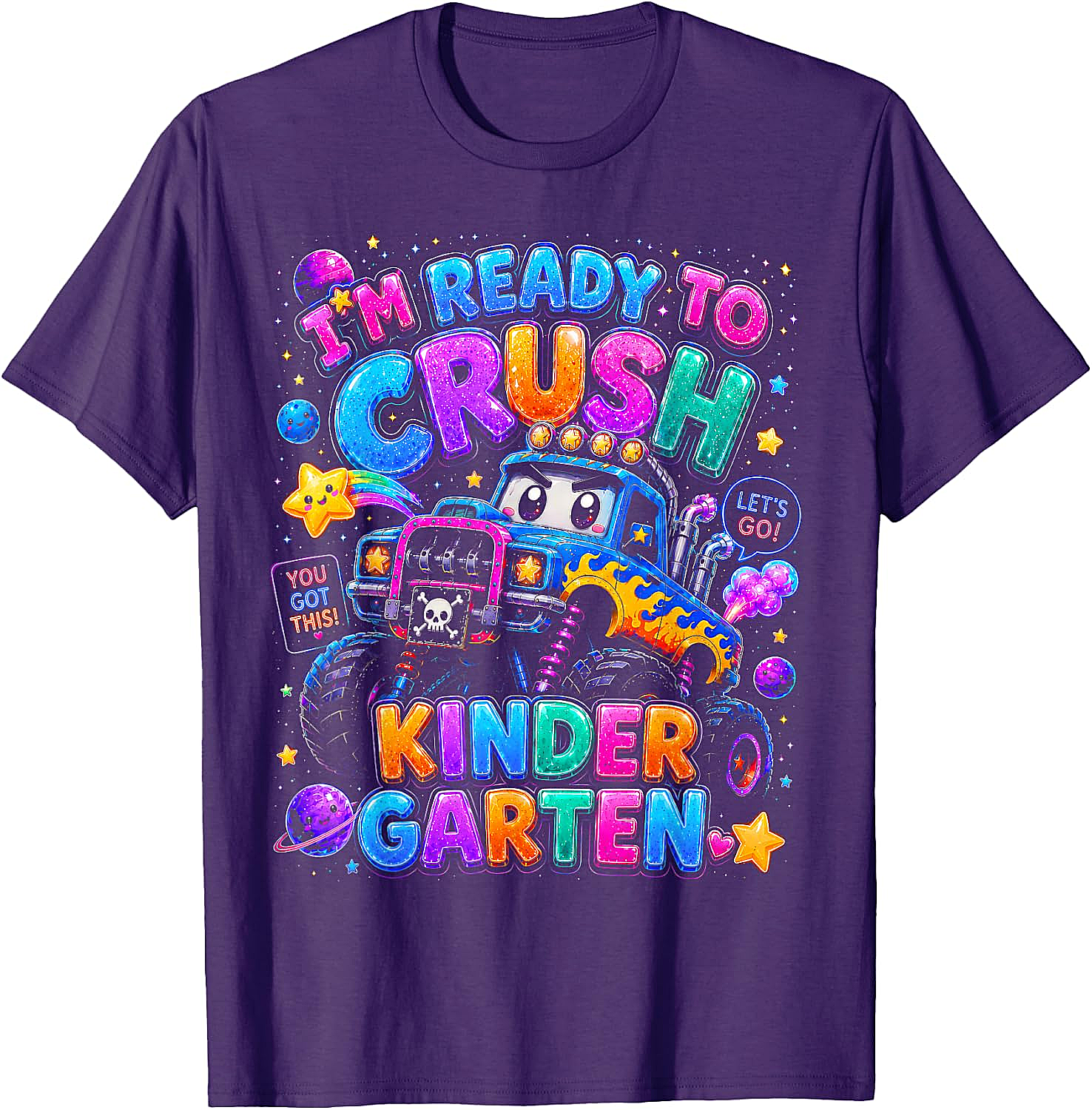  Ready to Crush Kindergarten Monster Truck T-Shirt
