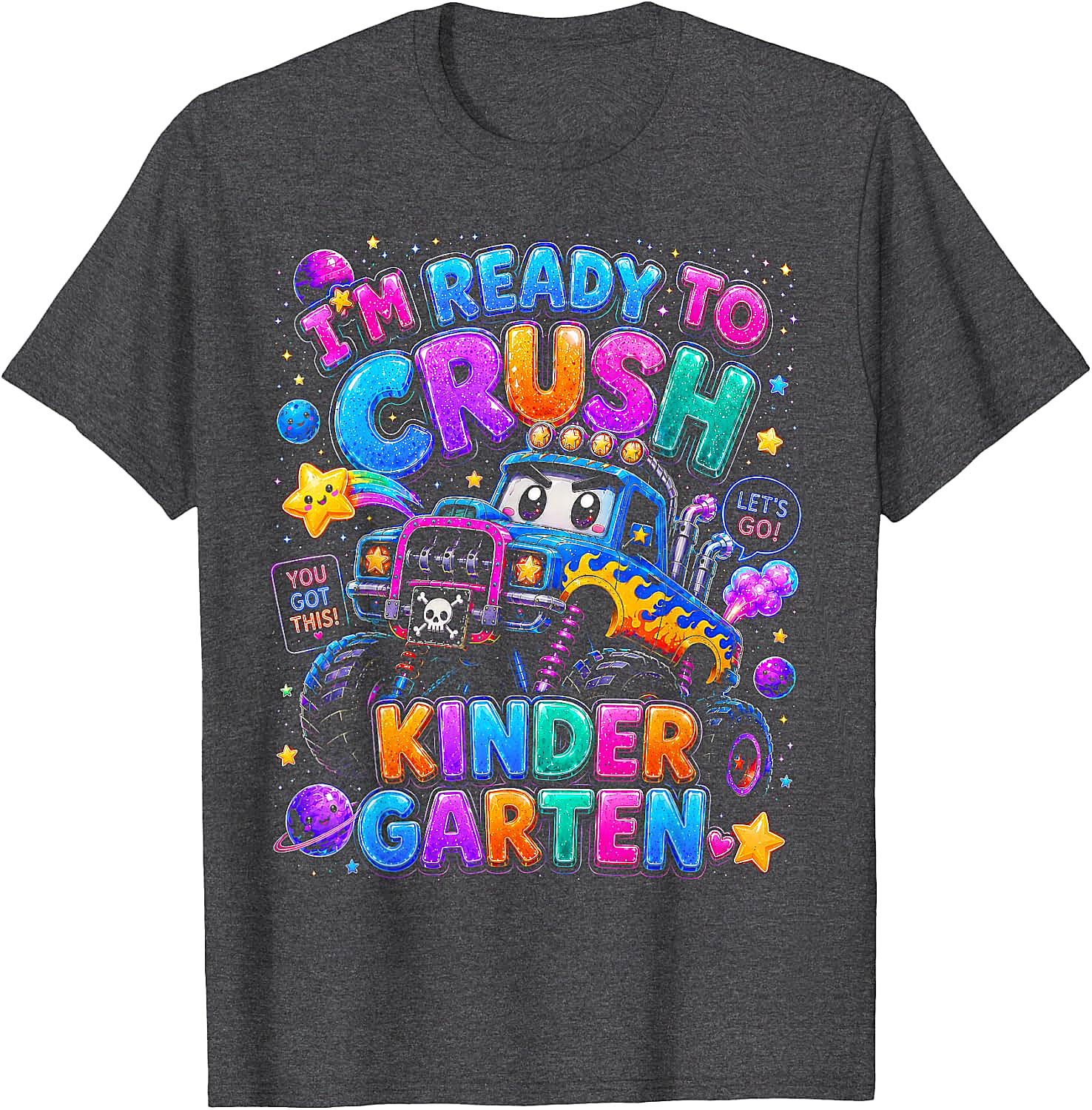  Ready to Crush Kindergarten Monster Truck T-Shirt