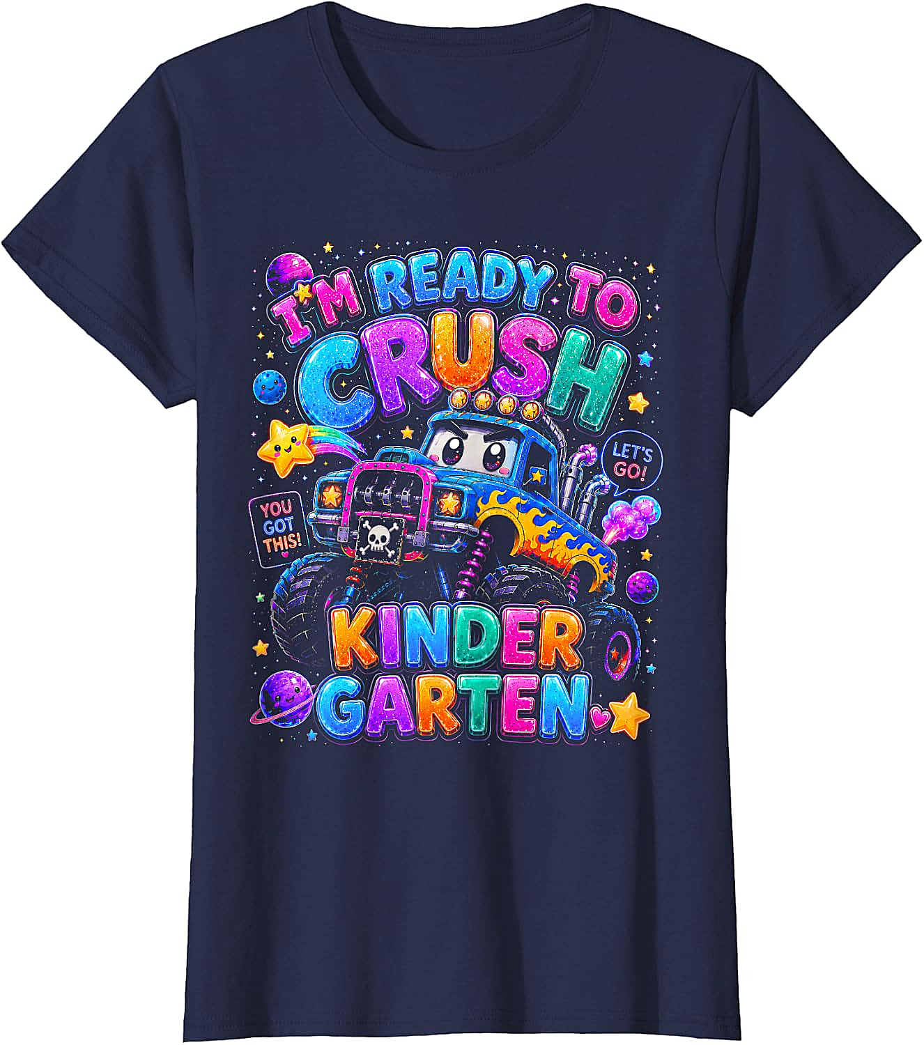  Ready to Crush Kindergarten Monster Truck T-Shirt