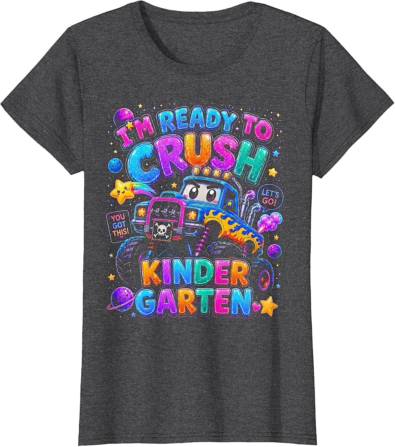  Ready to Crush Kindergarten Monster Truck T-Shirt