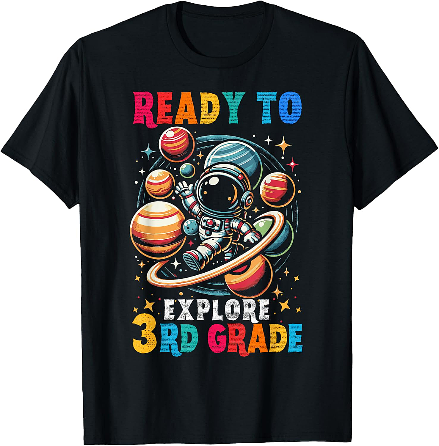 Astronaut 3rd Grade T-Shirt Back to School Kids Tee