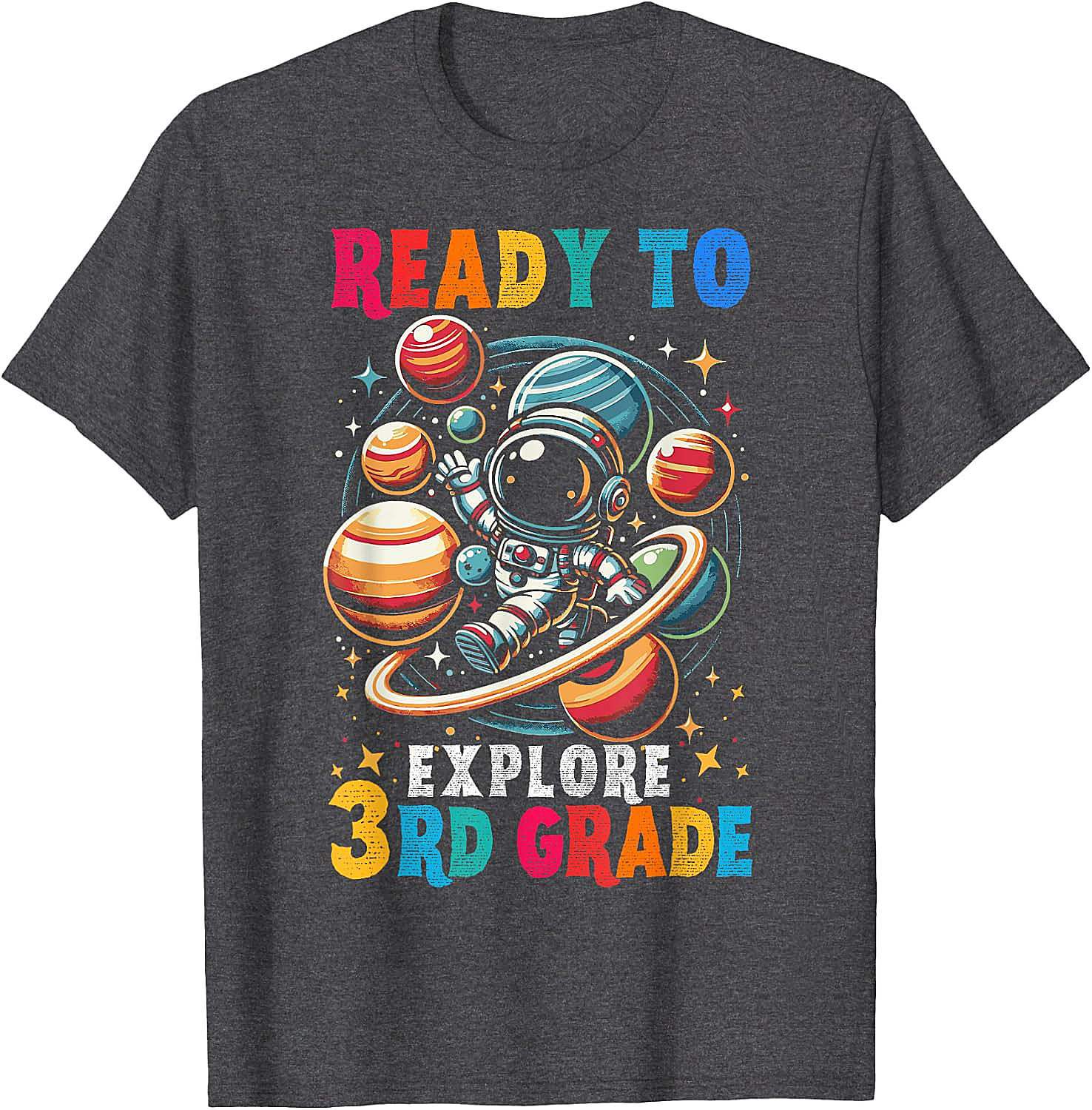 Astronaut 3rd Grade T-Shirt Back to School Kids Tee