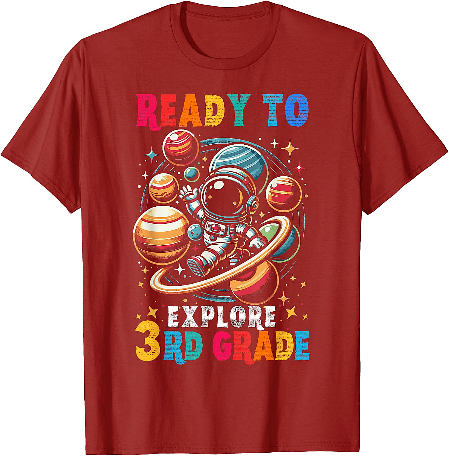 Astronaut 3rd Grade T-Shirt Back to School Kids Tee