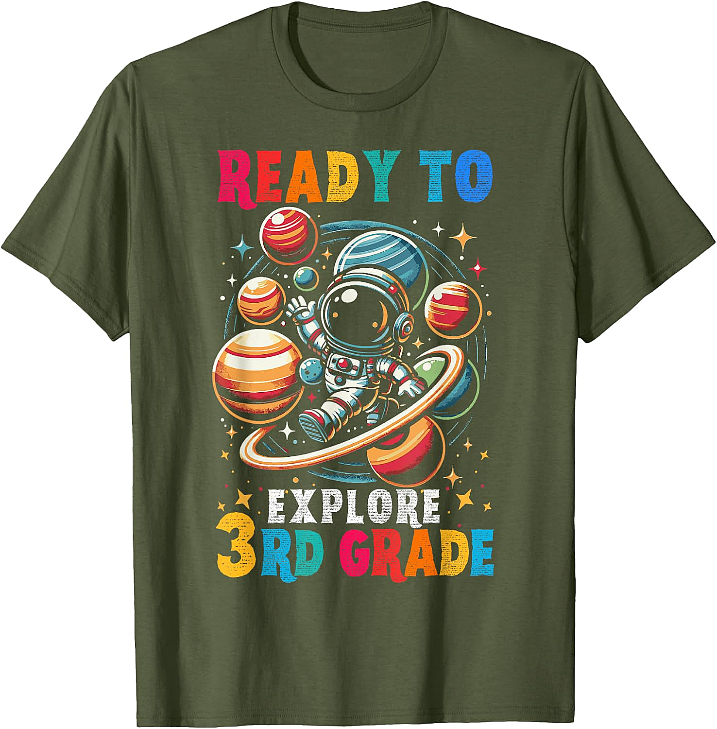 Astronaut 3rd Grade T-Shirt Back to School Kids Tee