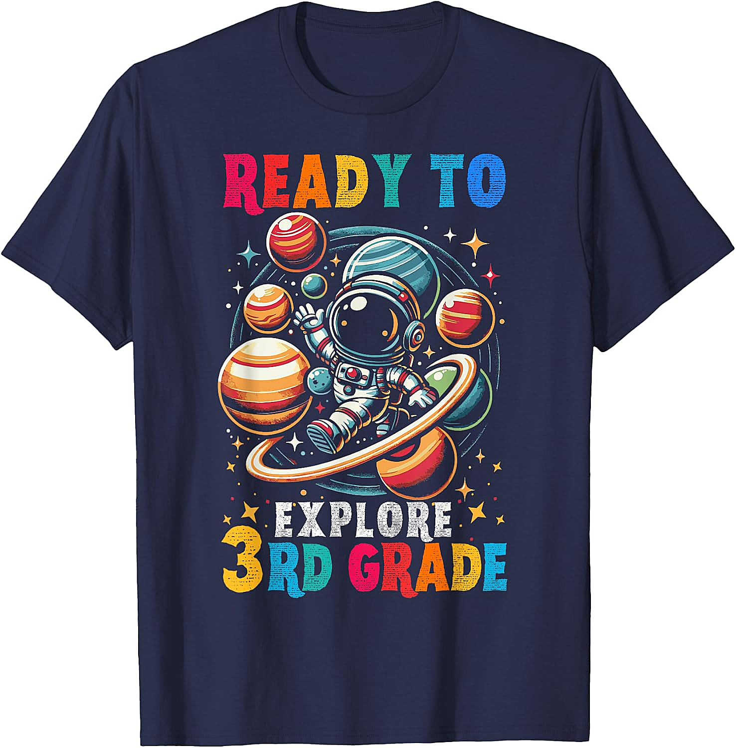 Astronaut 3rd Grade T-Shirt Back to School Kids Tee