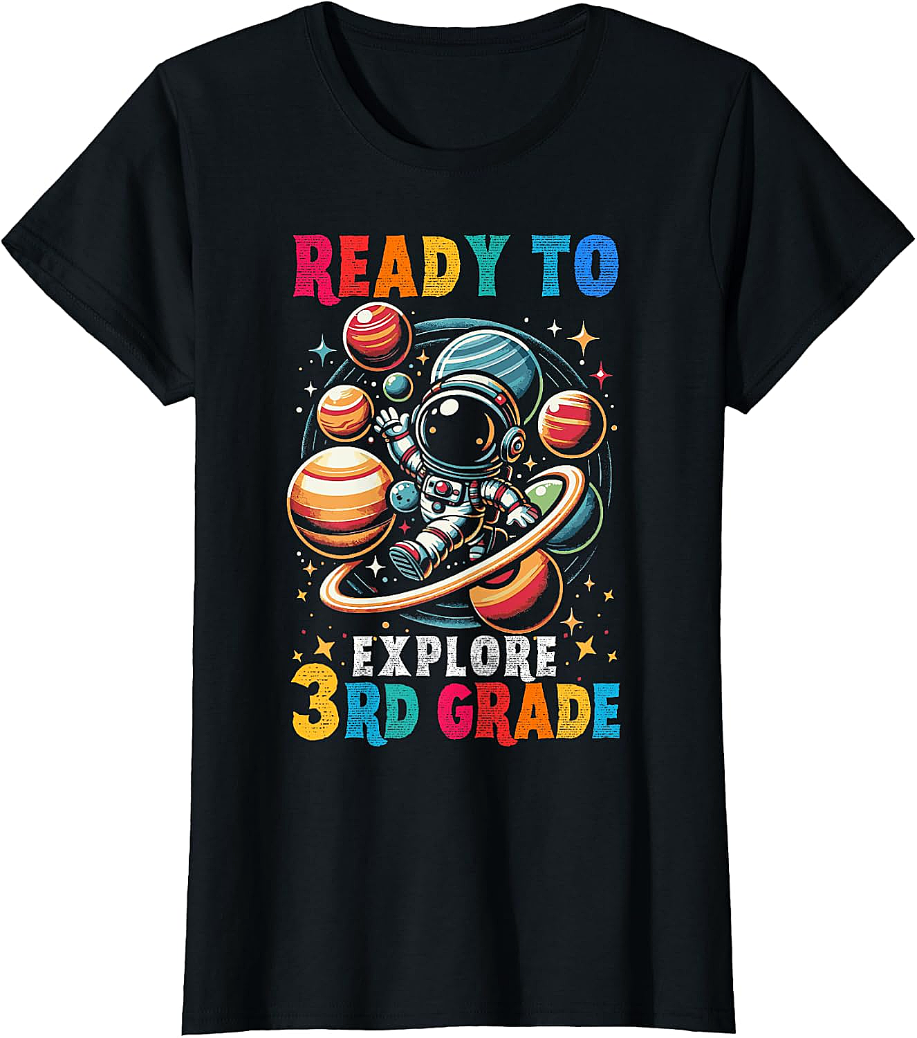 Astronaut 3rd Grade T-Shirt Back to School Kids Tee