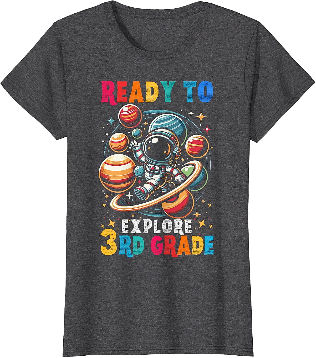 Astronaut 3rd Grade T-Shirt Back to School Kids Tee