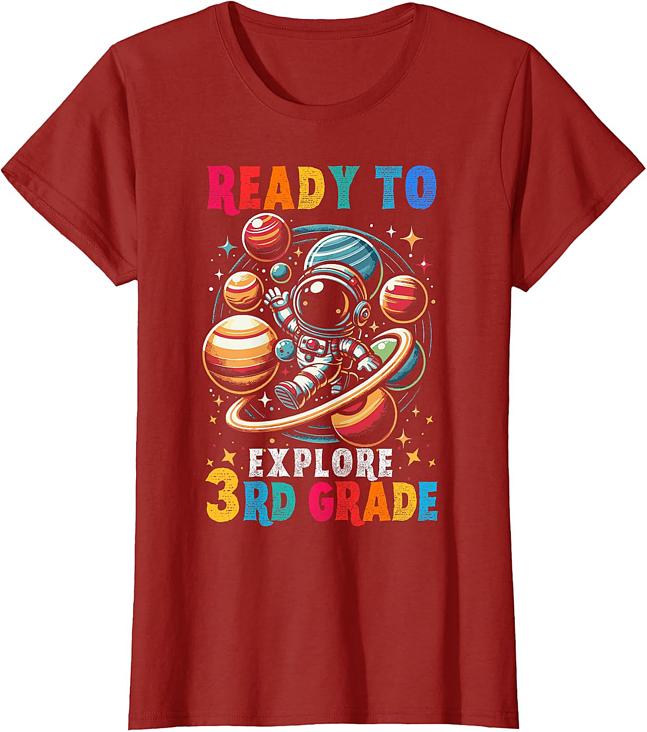 Astronaut 3rd Grade T-Shirt Back to School Kids Tee