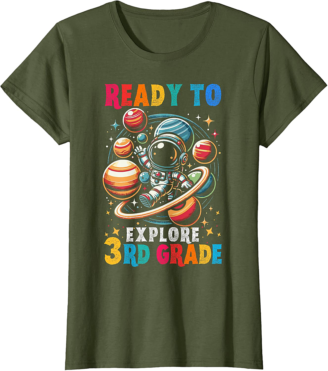Astronaut 3rd Grade T-Shirt Back to School Kids Tee
