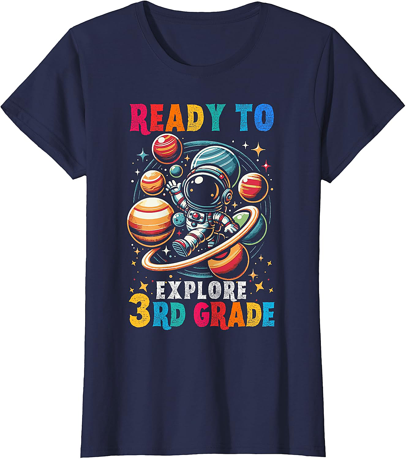 Astronaut 3rd Grade T-Shirt Back to School Kids Tee
