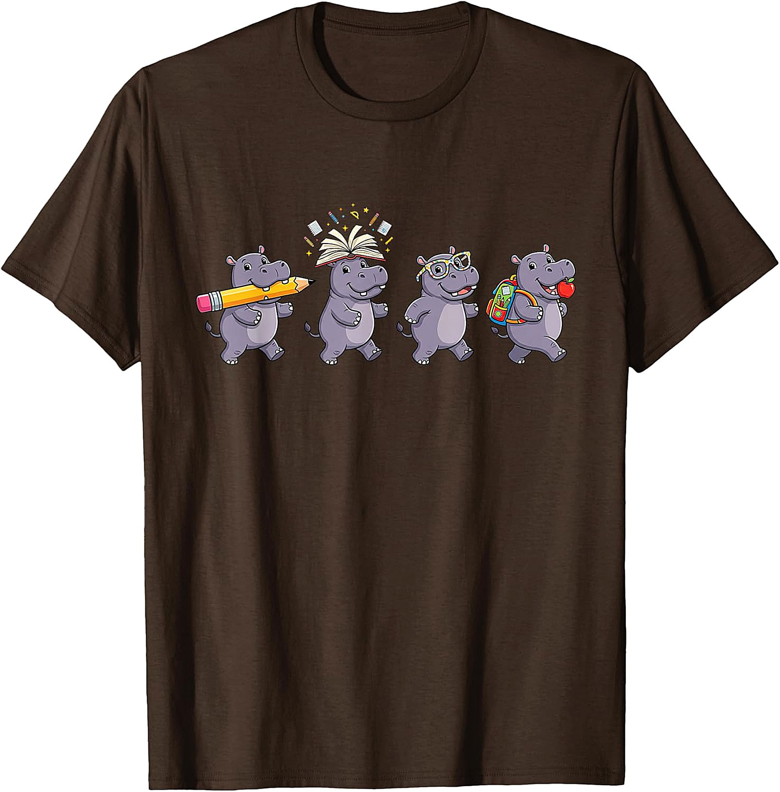 Funny Hippo Back to School T-Shirt | Teacher Student Gift