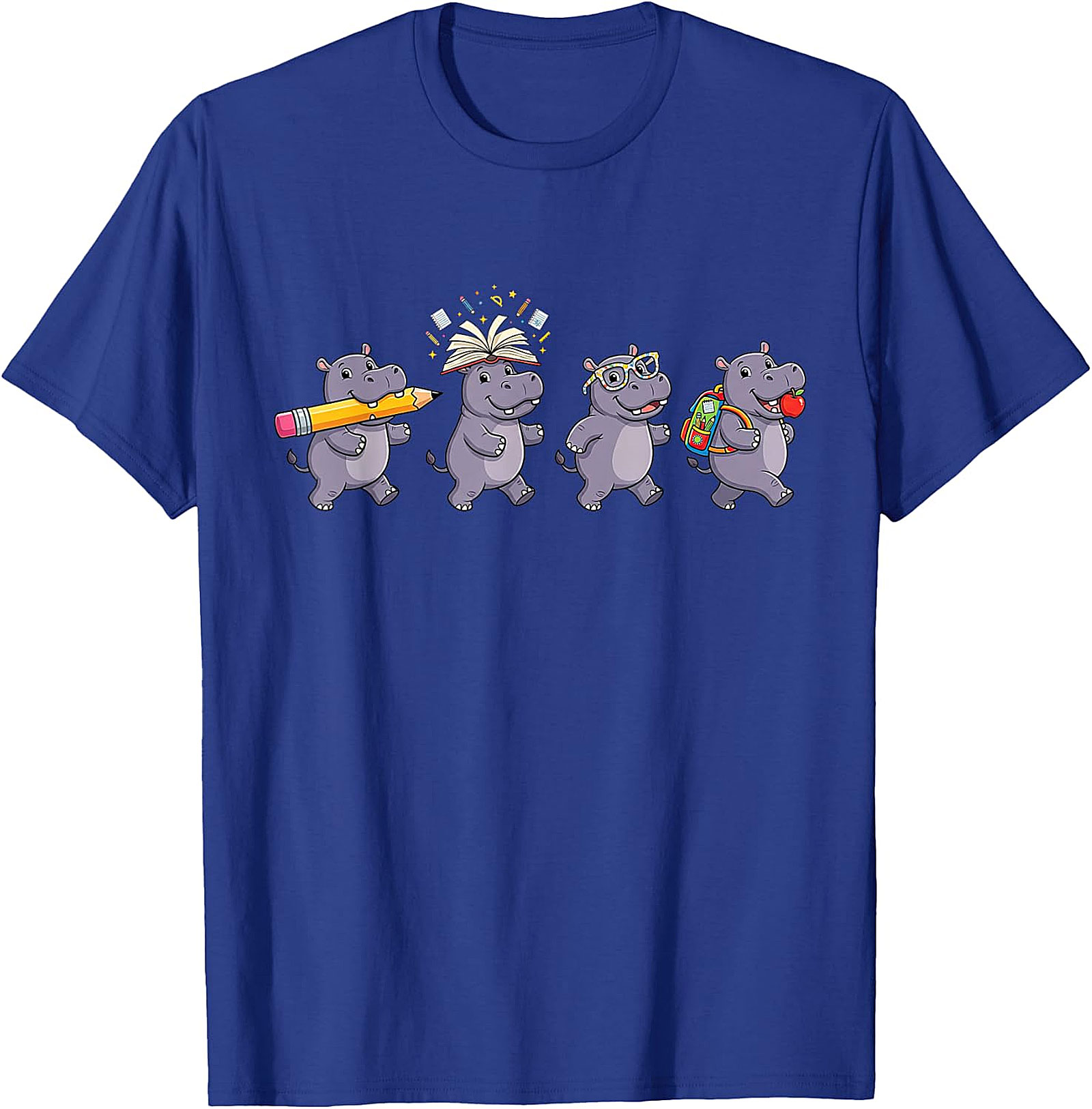 Funny Hippo Back to School T-Shirt | Teacher Student Gift