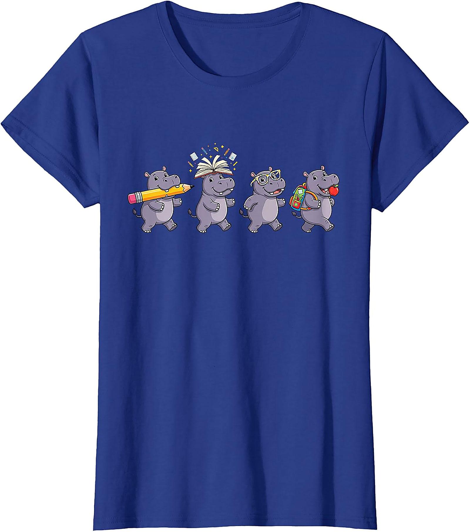 Funny Hippo Back to School T-Shirt | Teacher Student Gift