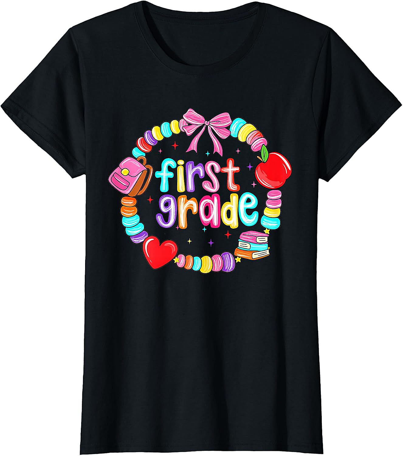 First Grade T-Shirt Back to School Girls Tee