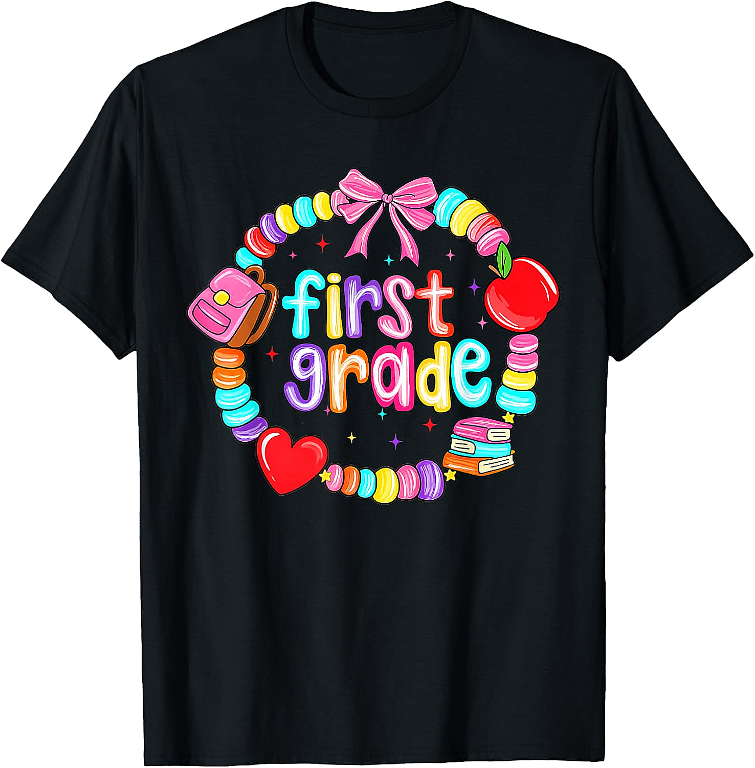 First Grade T-Shirt Back to School Girls Tee