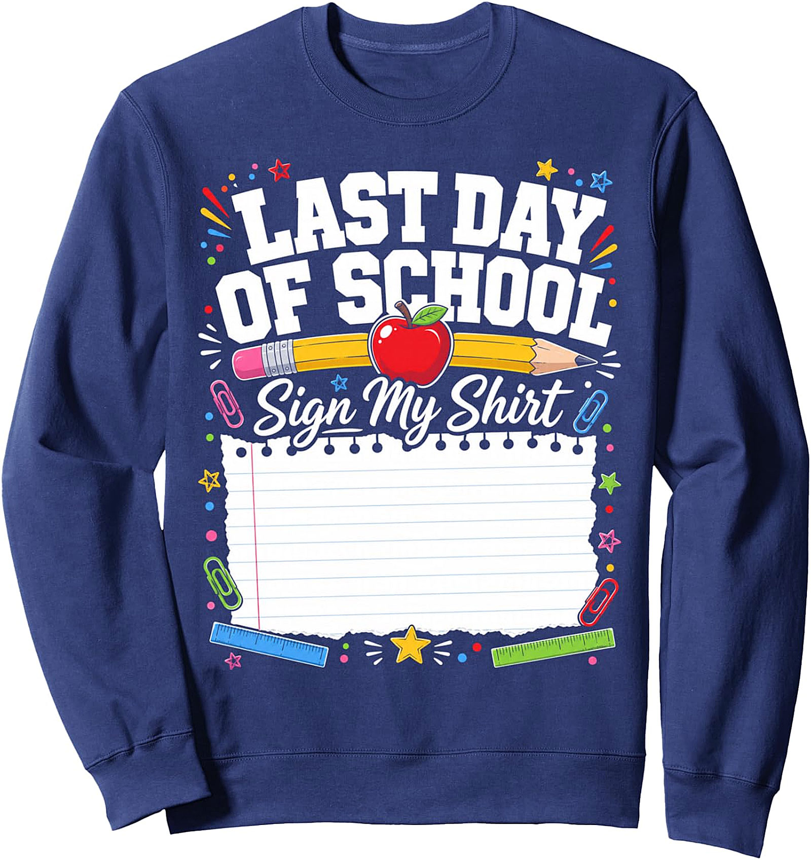 Last Day of School Autograph Sweatshirt | Kids Summer Fun
