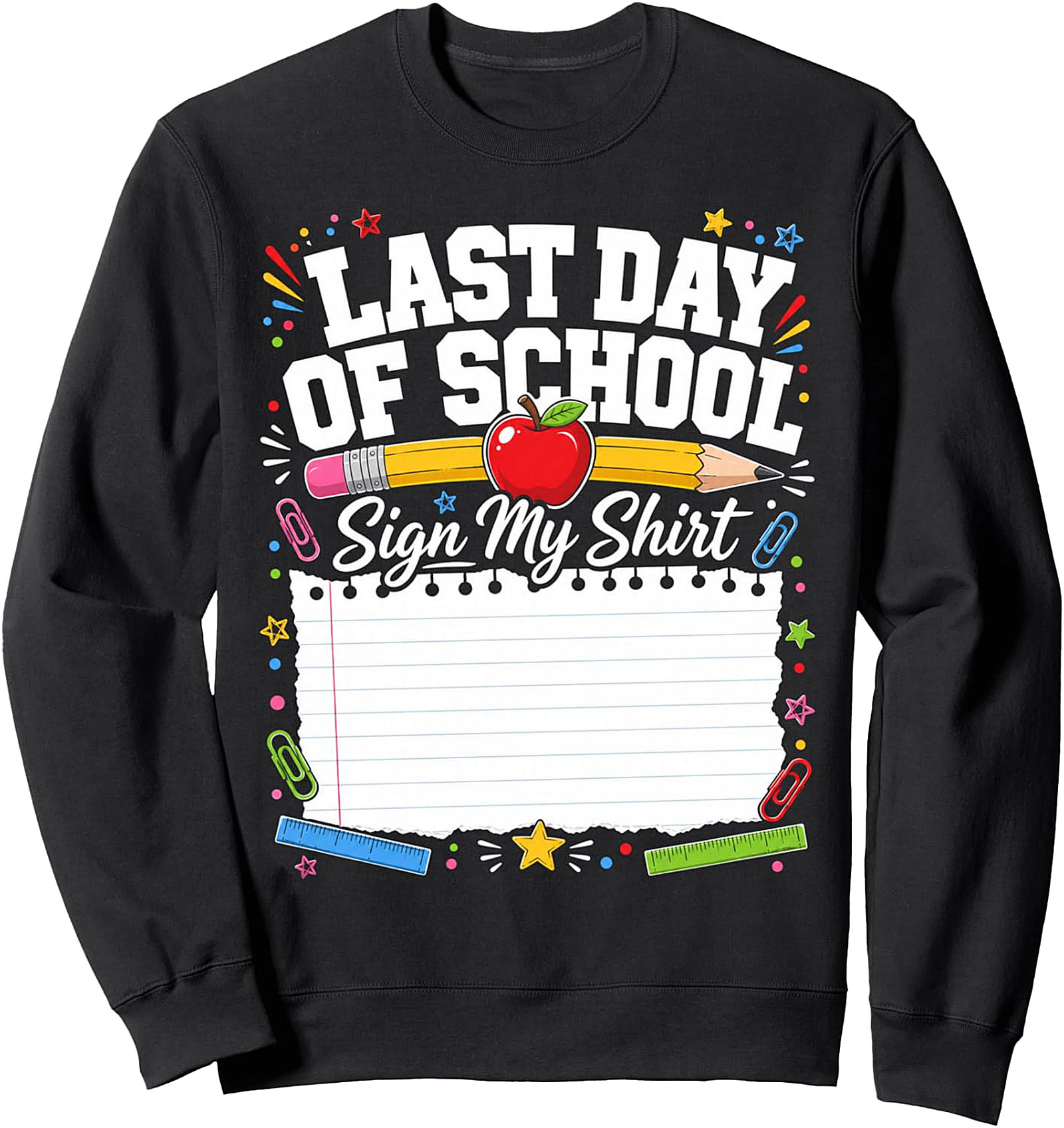 Last Day of School Autograph Sweatshirt | Kids Summer Fun