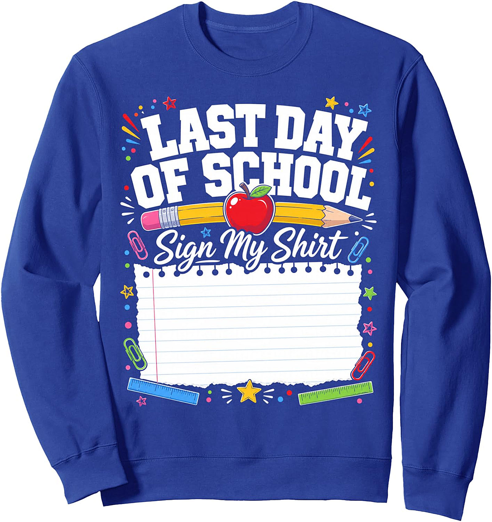 Last Day of School Autograph Sweatshirt | Kids Summer Fun