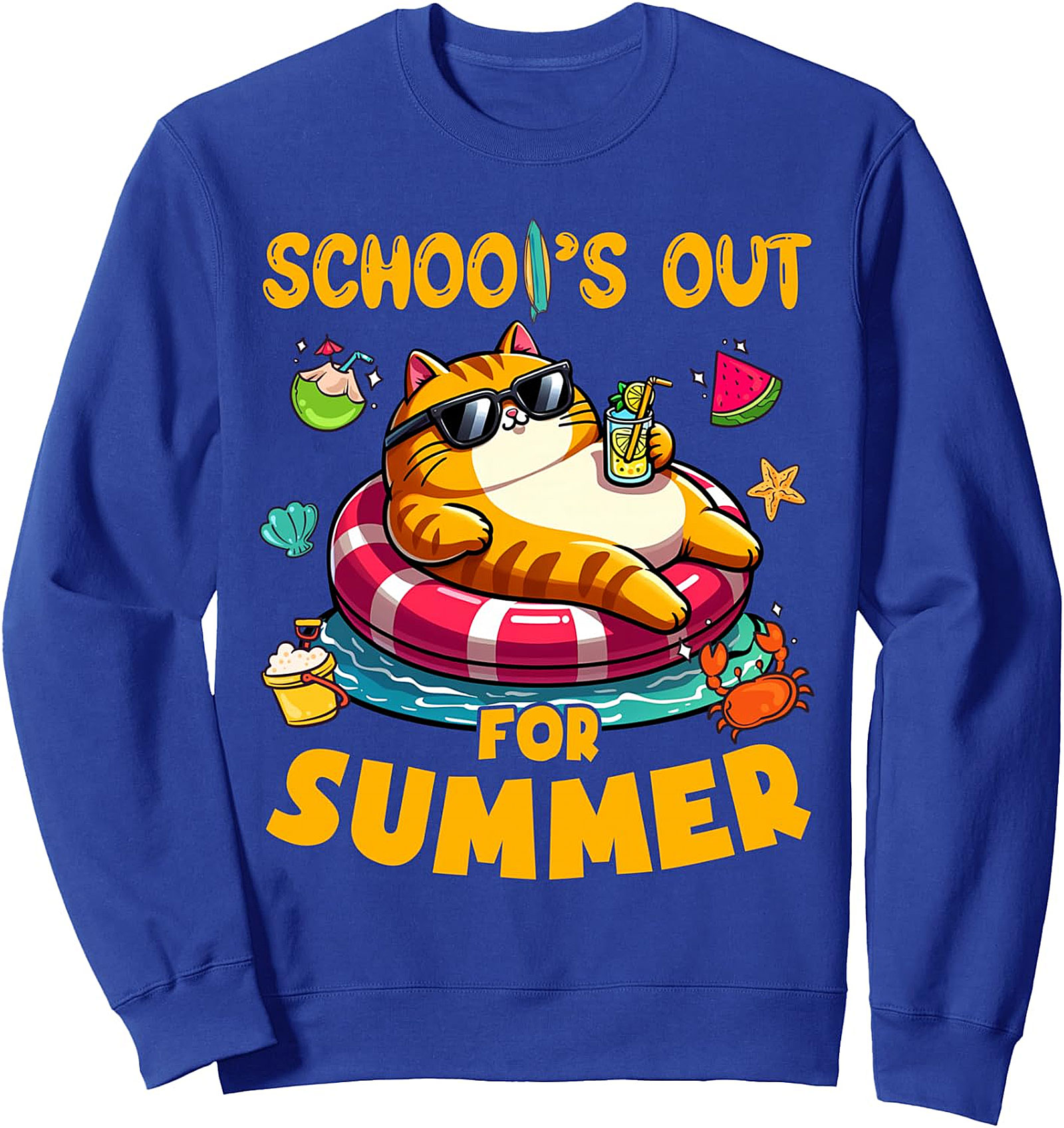 Schools Out For Summer Cat Lover Sweatshirt | Cozy Pullover