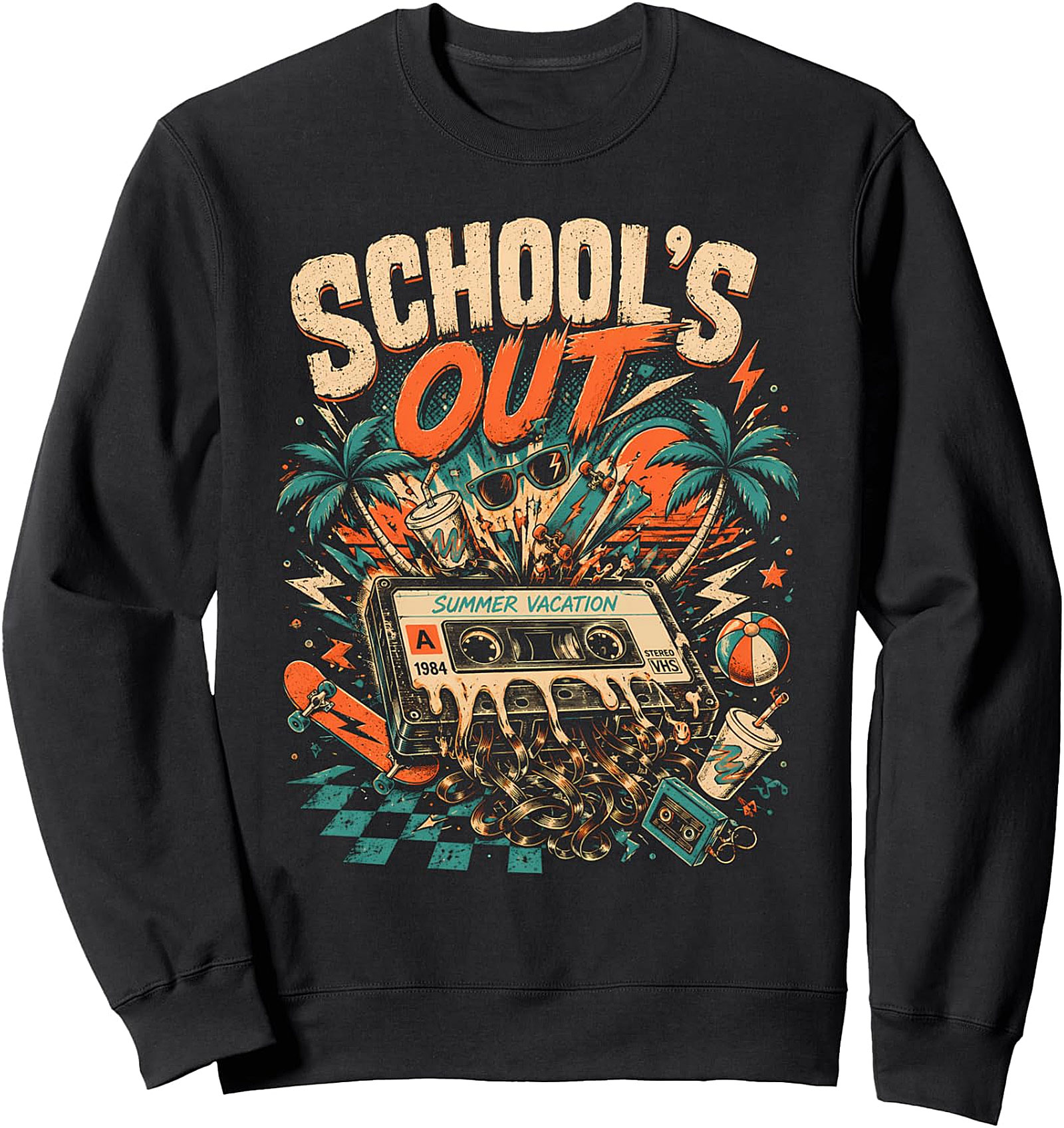 School's Out Summer Break Sweatshirt | Retro 80s Crewneck