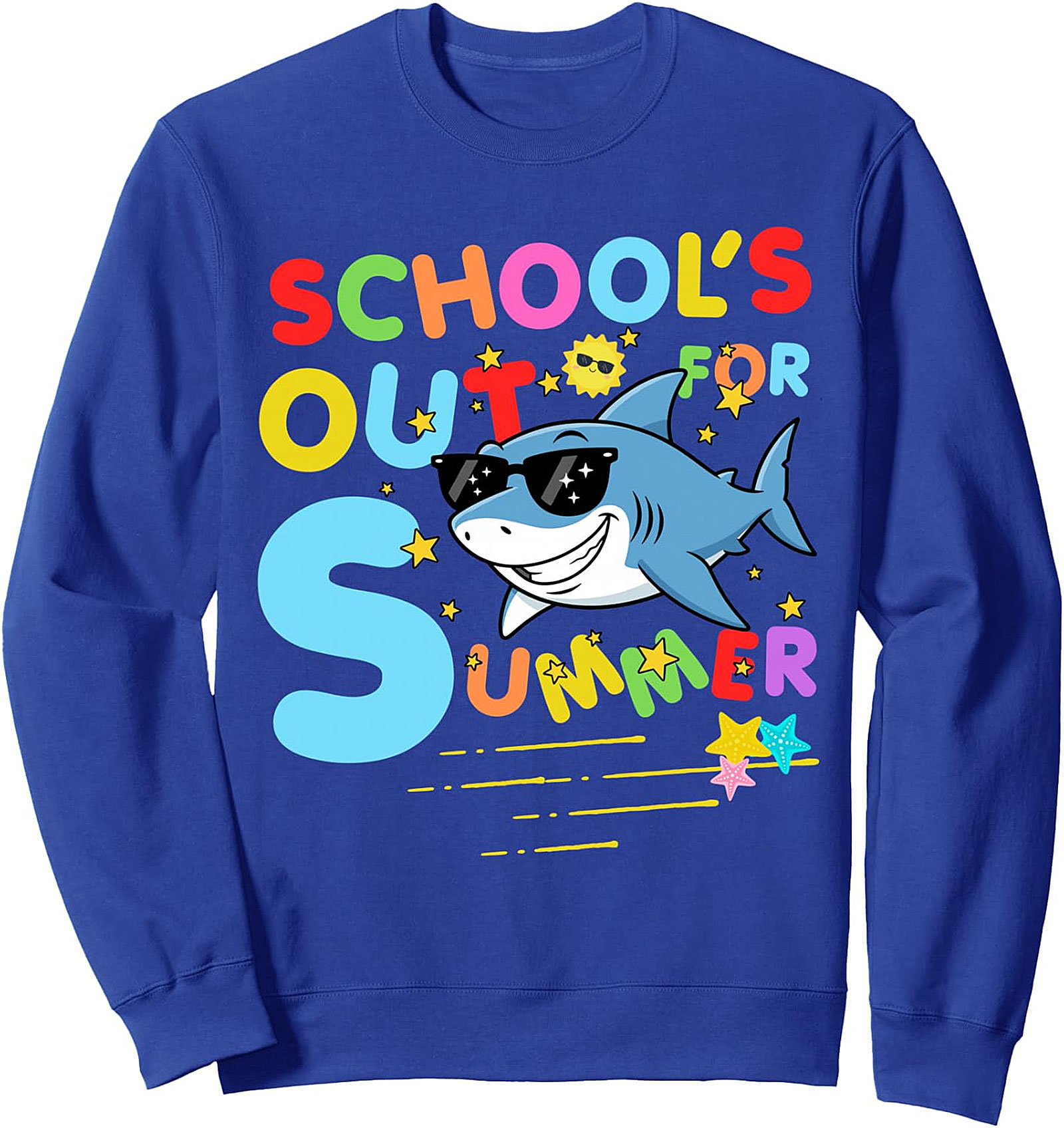 Funny Shark School's Out For Summer Kids Sweatshirt