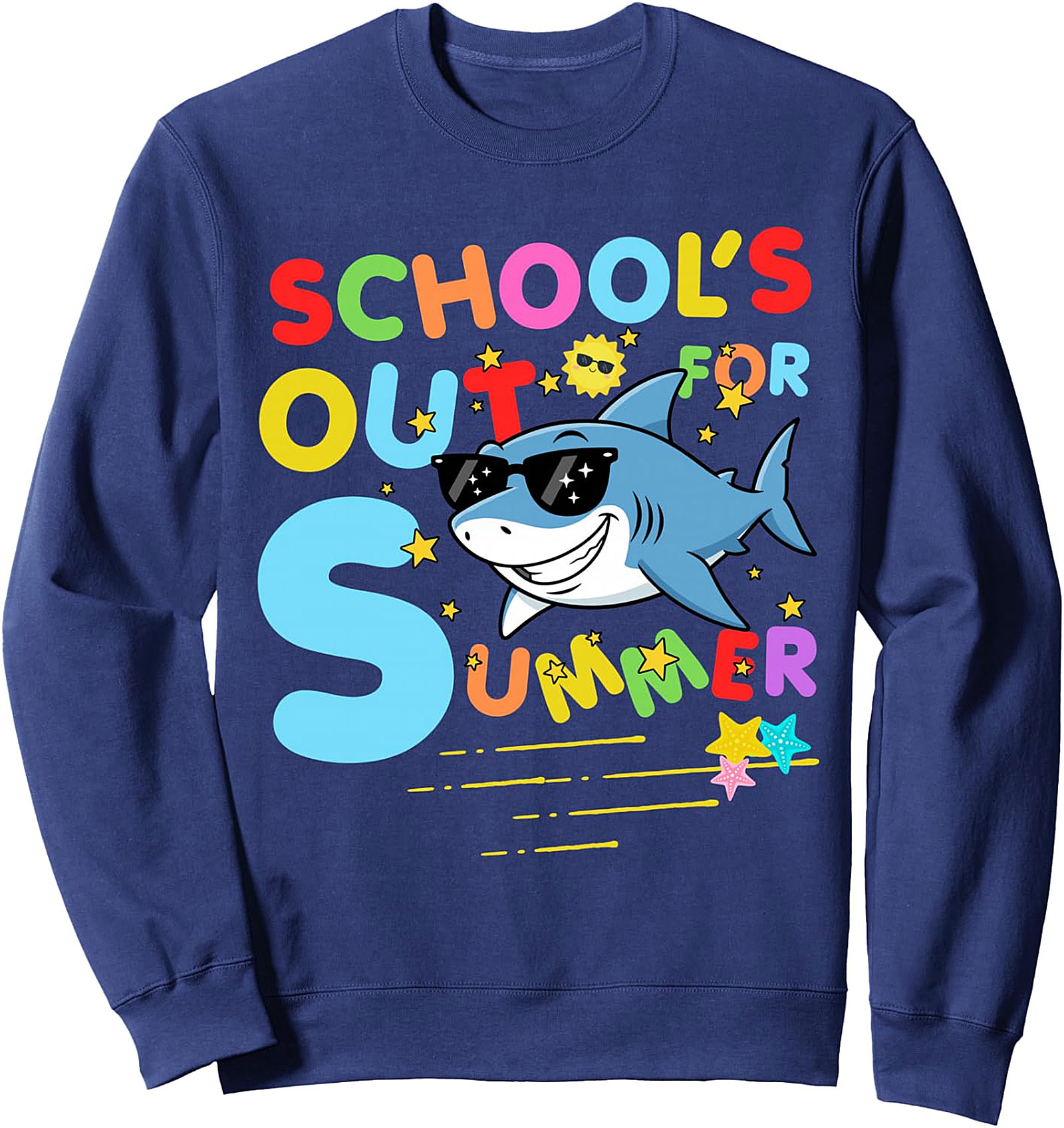 Funny Shark School's Out For Summer Kids Sweatshirt