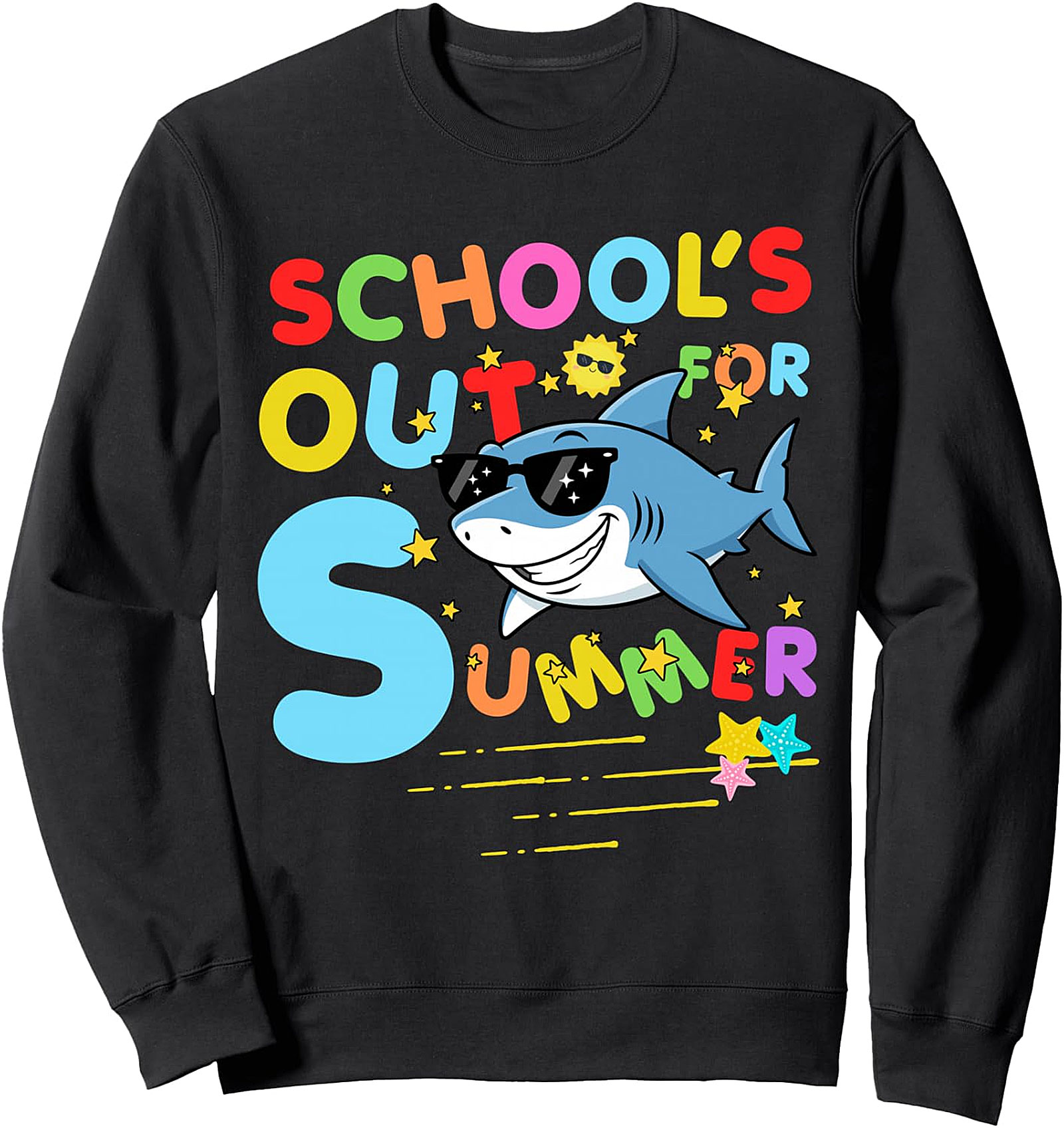 Funny Shark School's Out For Summer Kids Sweatshirt