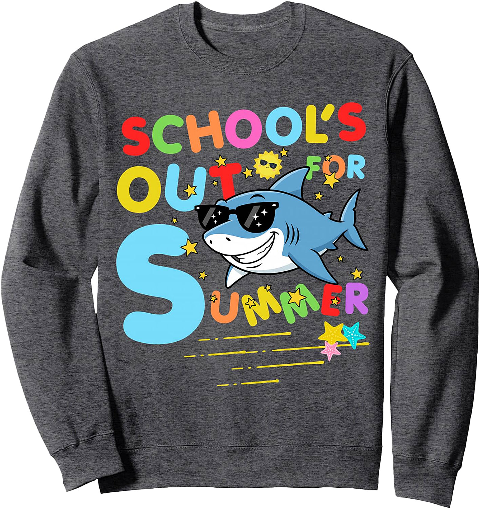 Funny Shark School's Out For Summer Kids Sweatshirt