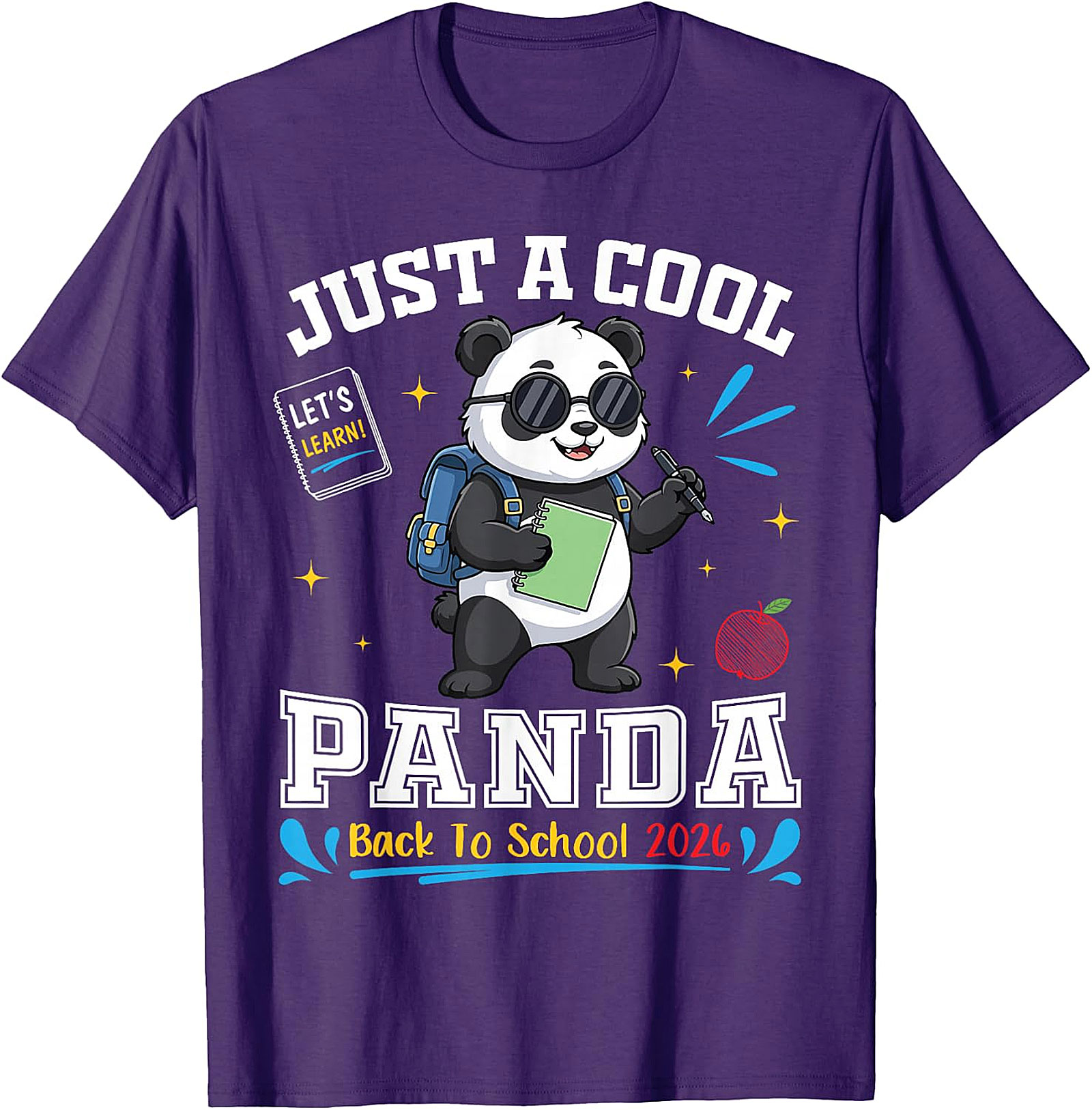 Cool Panda Back to School 2026 T-Shirt | Student Gift Tee