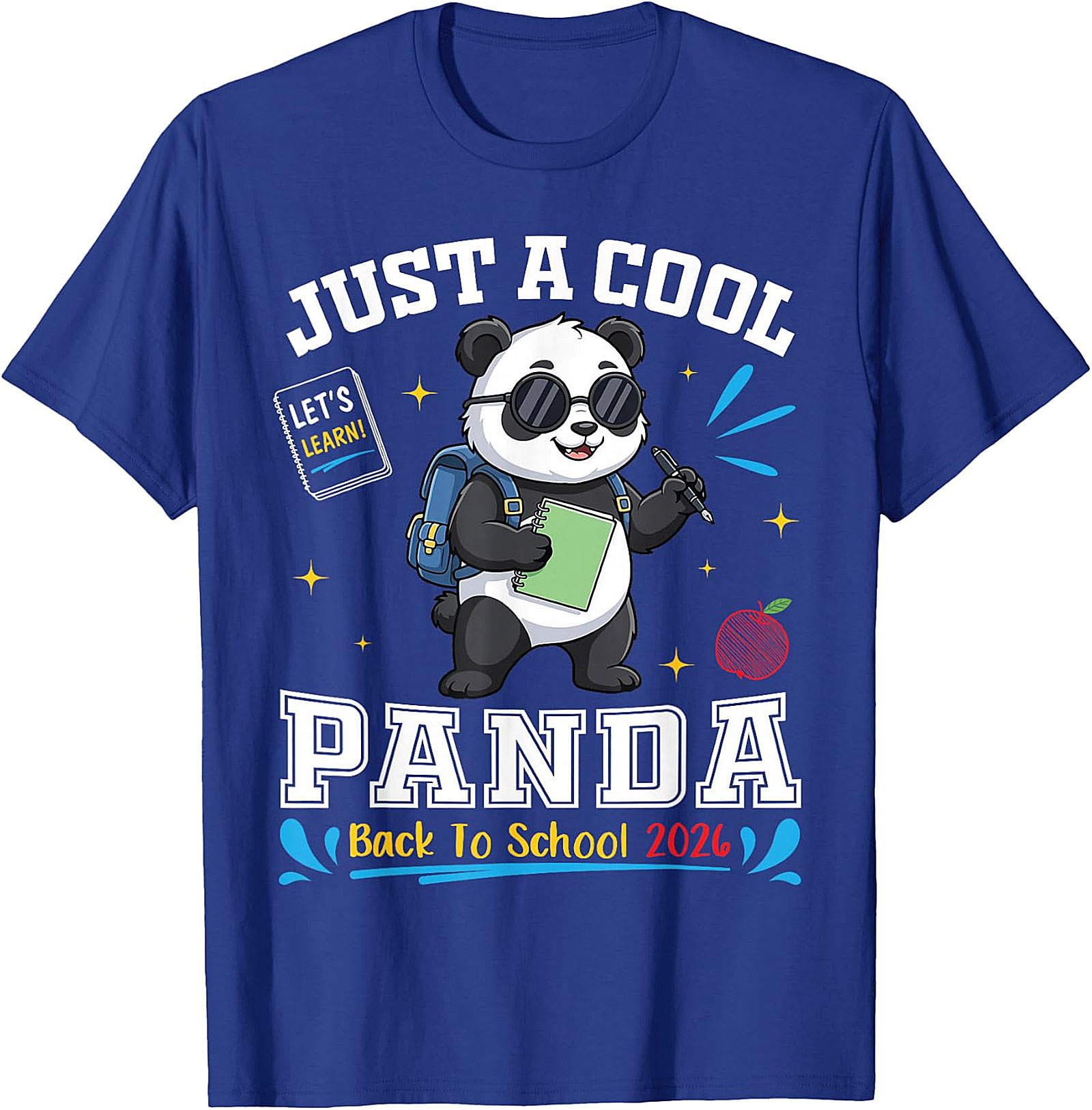 Cool Panda Back to School 2026 T-Shirt | Student Gift Tee