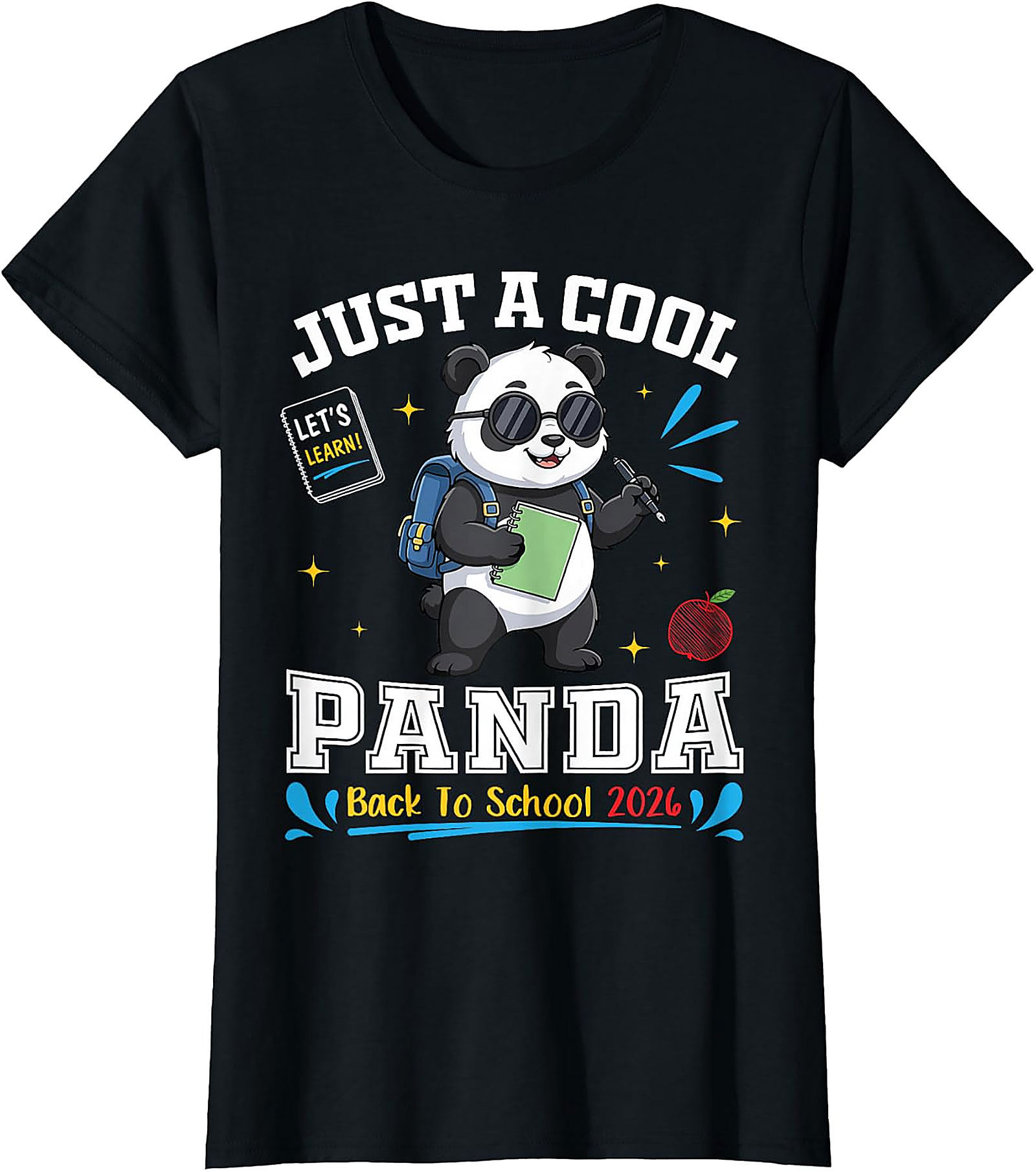 Cool Panda Back to School 2026 T-Shirt | Student Gift Tee
