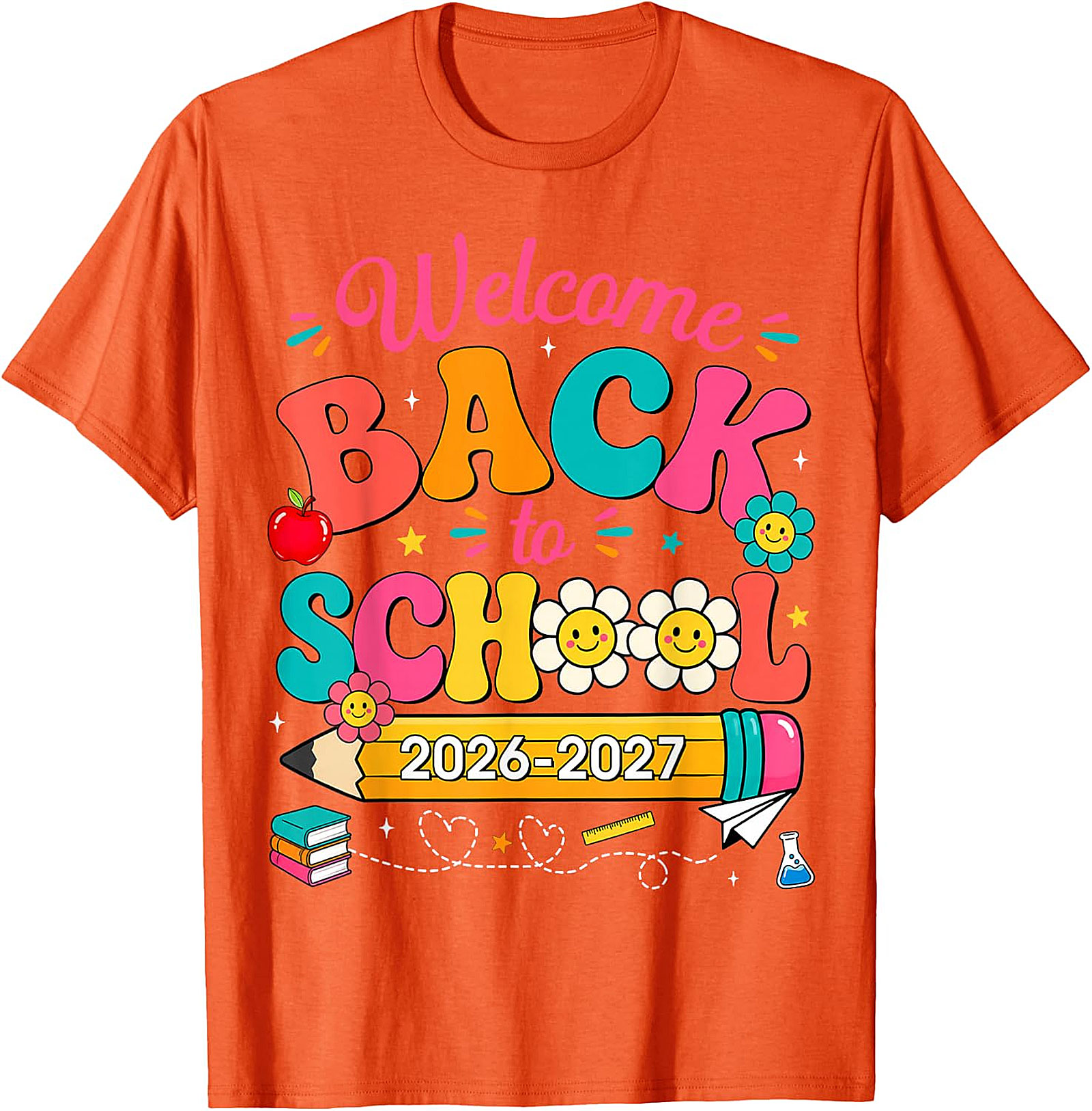Groovy Back to School 2026-2027 Teacher Student T-Shirt