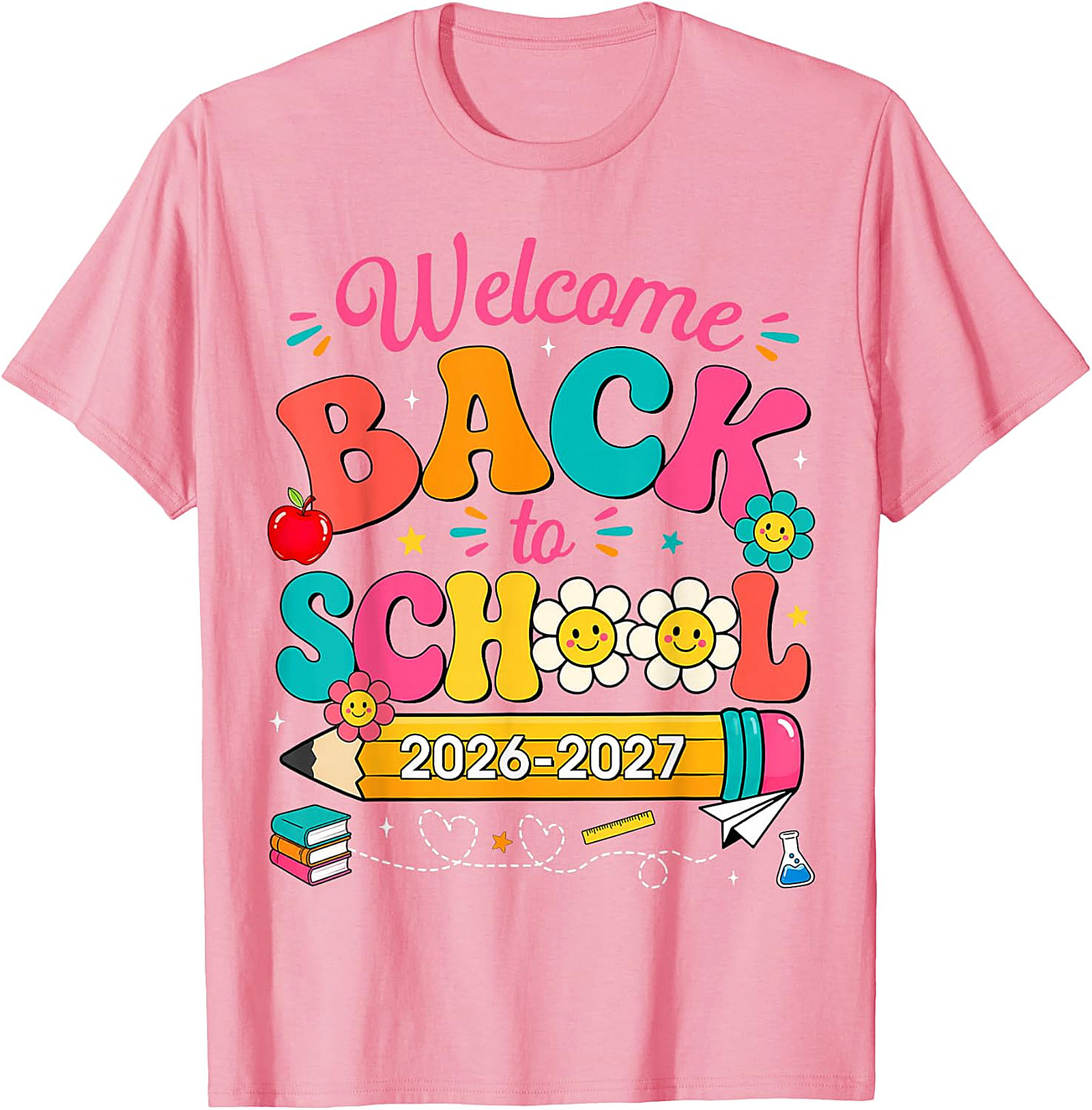 Groovy Back to School 2026-2027 Teacher Student T-Shirt