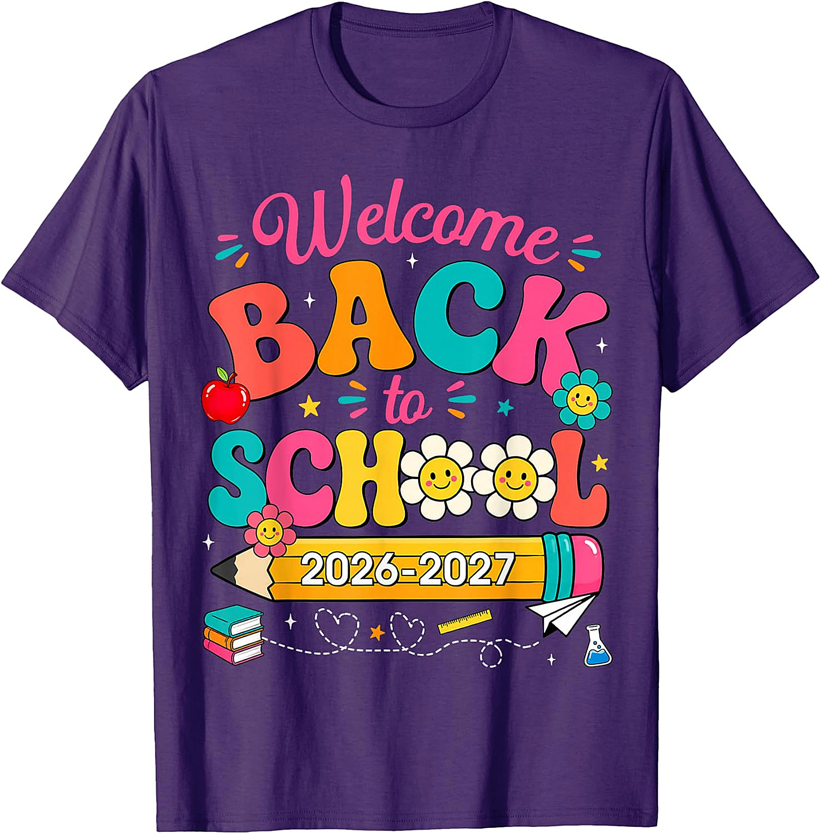 Groovy Back to School 2026-2027 Teacher Student T-Shirt